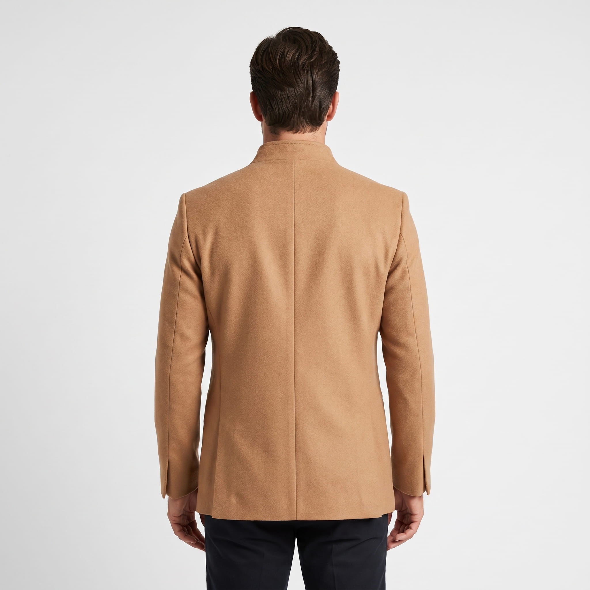 Arden Wool Blend Longline Coat – Tailored Structured Overcoat