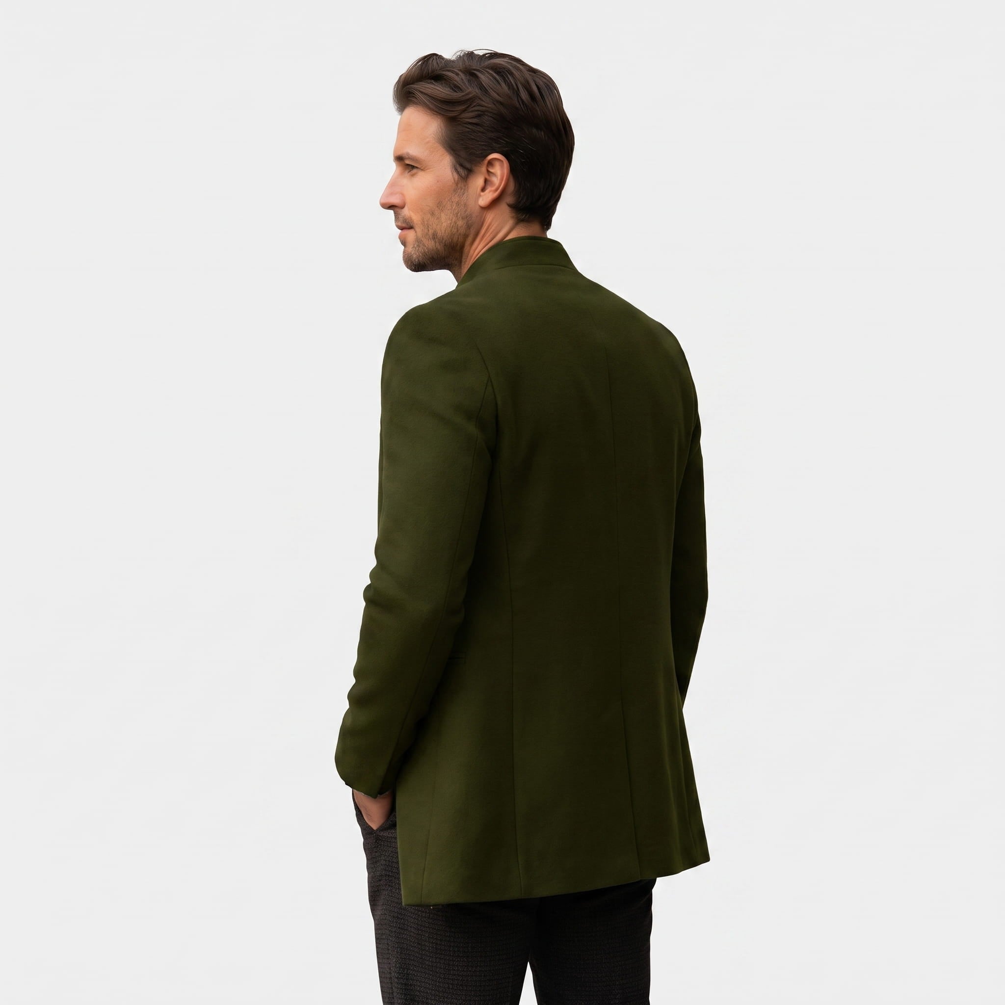 Arden Wool Blend Longline Coat – Tailored Structured Overcoat