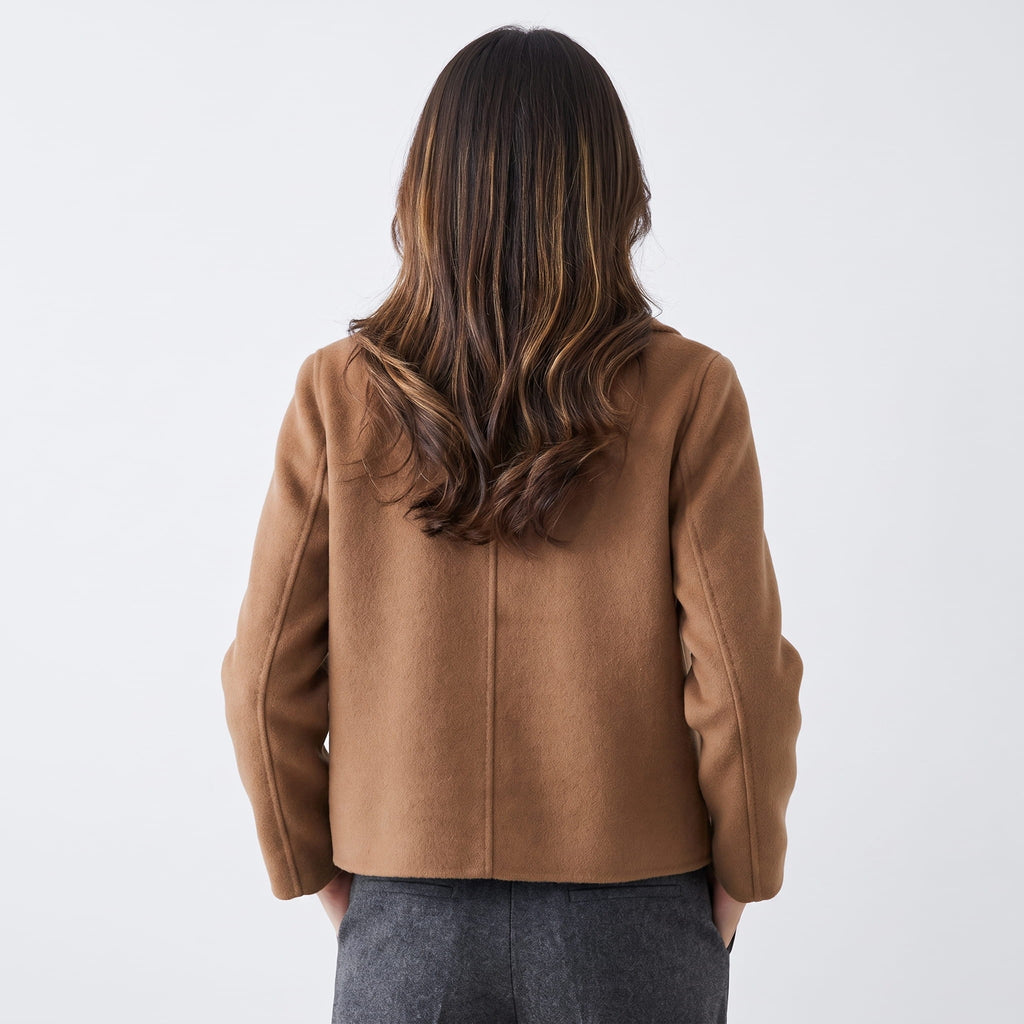 Jessi Wool Blend Short Coat – Structured Lightweight Outerwear