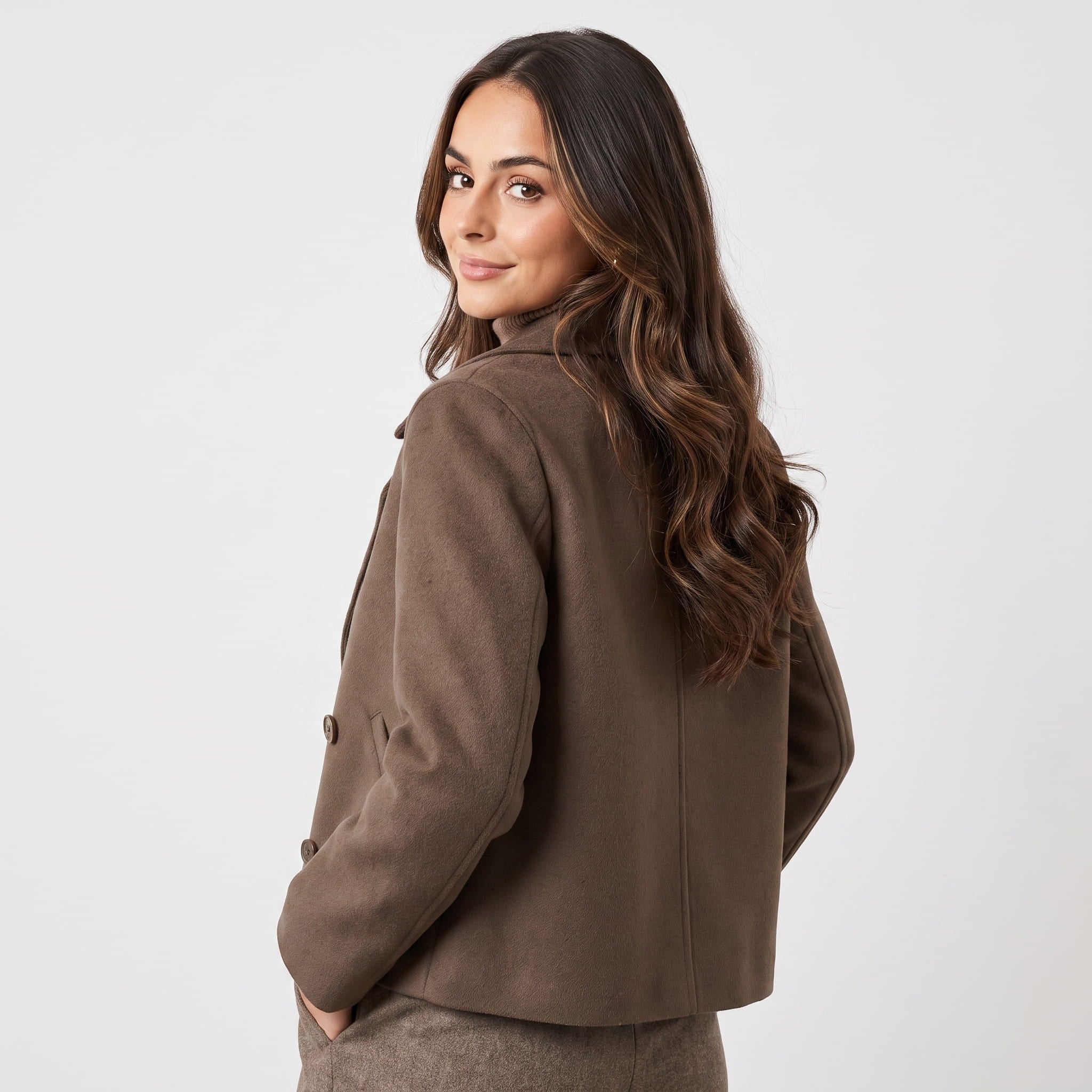 Jessi Wool Blend Short Coat – Structured Lightweight Outerwear