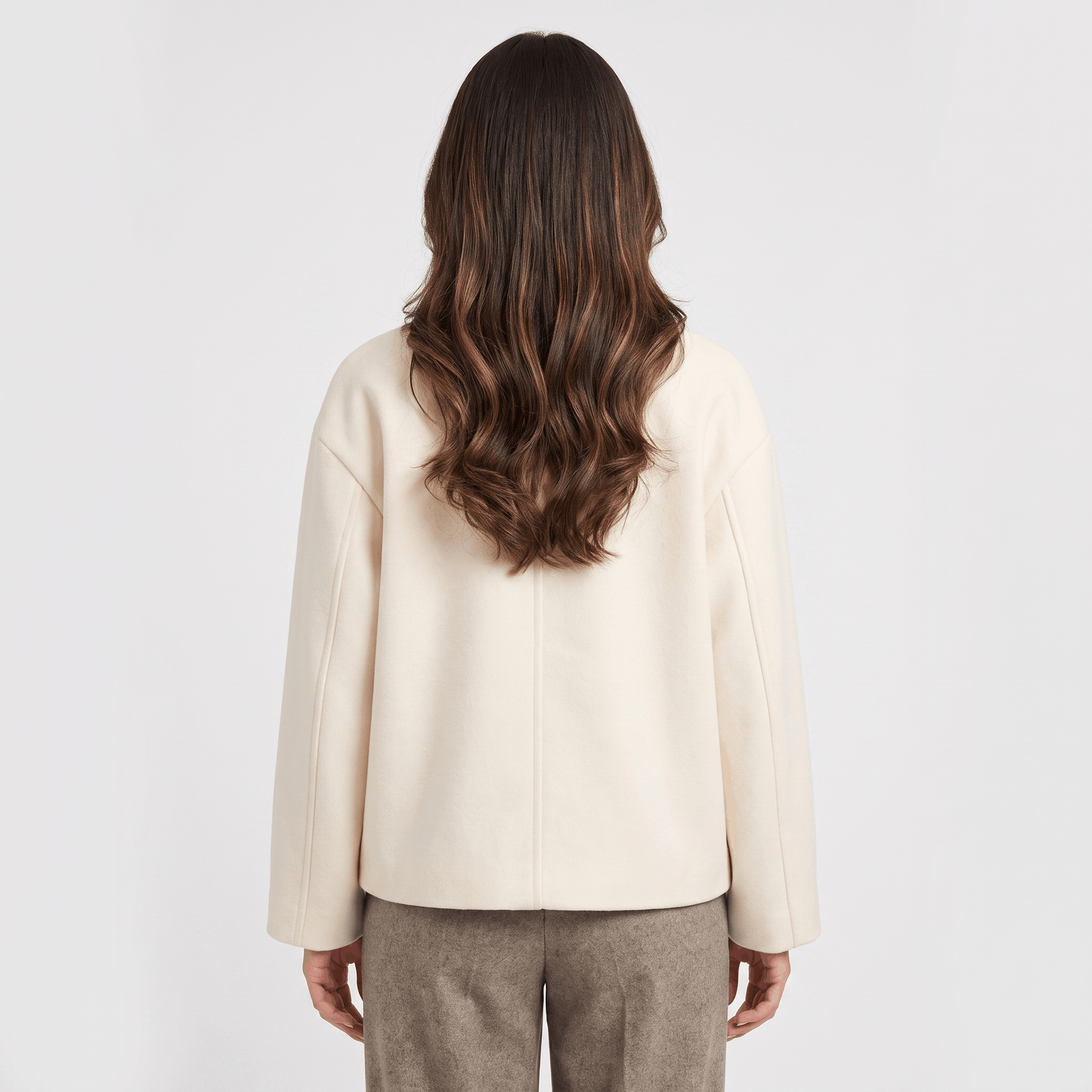 Adelina Wool Cropped Jacket – Button-Front Collared Structured Outerwear