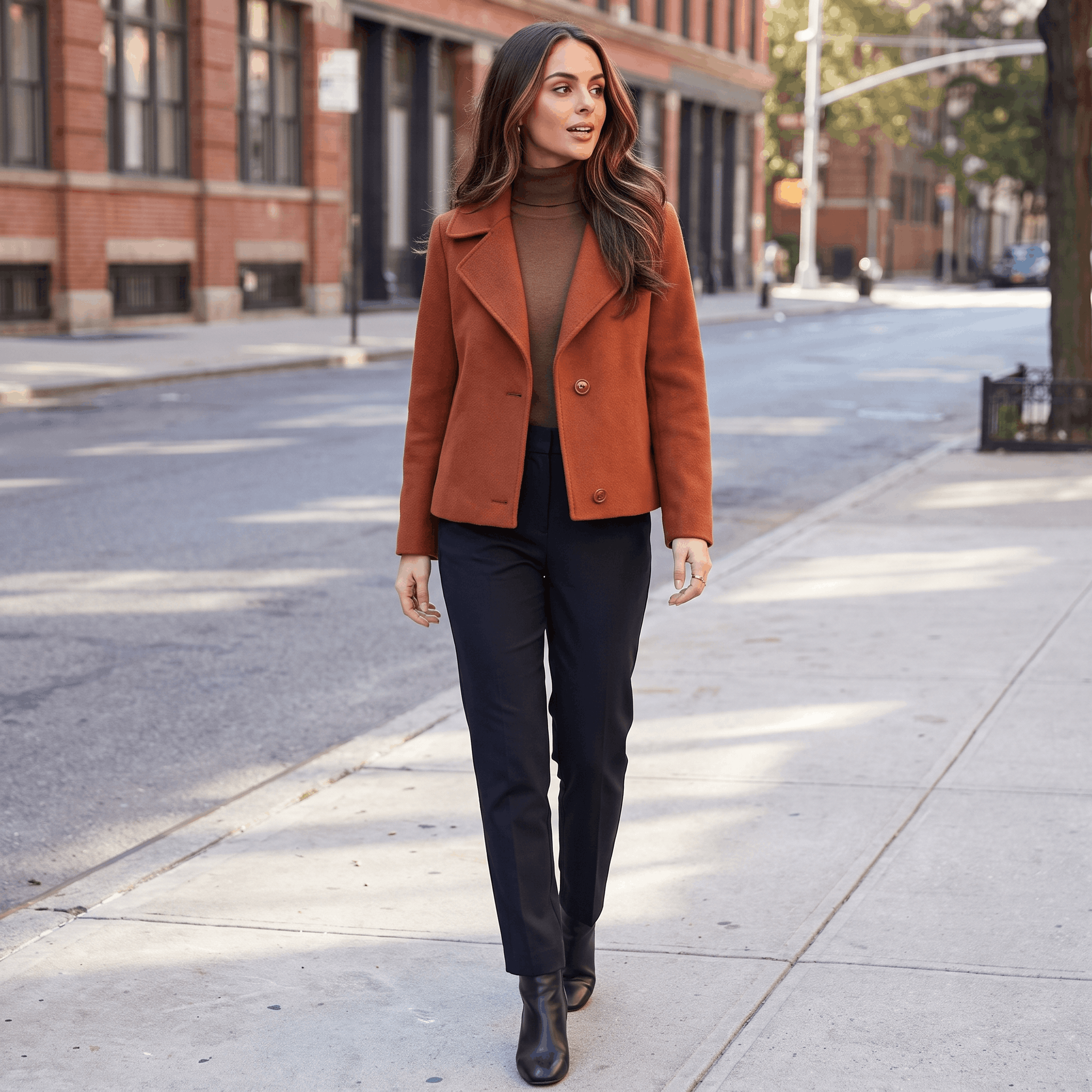 Jessi Wool Blend Short Coat – Structured Lightweight Outerwear
