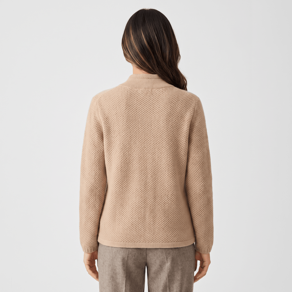 Monroe Soft Wool Cardigan – Button-Front Waffle-Textured Slim-Fit Knitwear