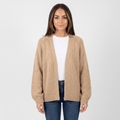 Anna Chunky Knit Cardigan – Open-Front Dropped-Shoulder Relaxed-Fit Knitwear