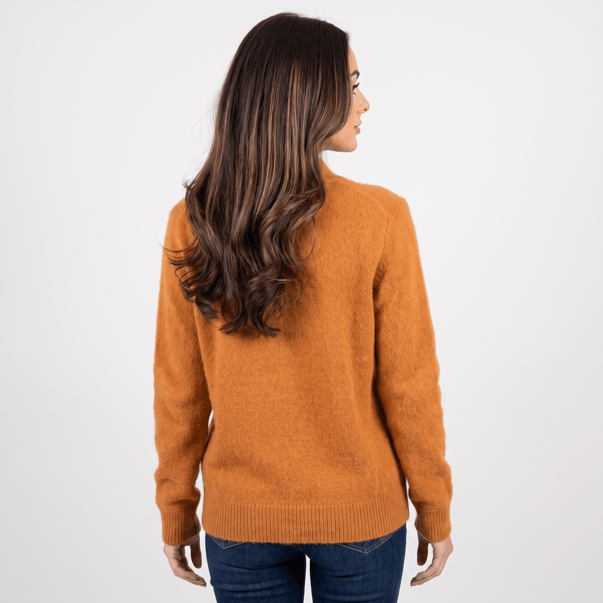 Shaina Soft Wool-Blend Cardigan – Mock-Neck Button-Front Relaxed-Fit Knitwear
