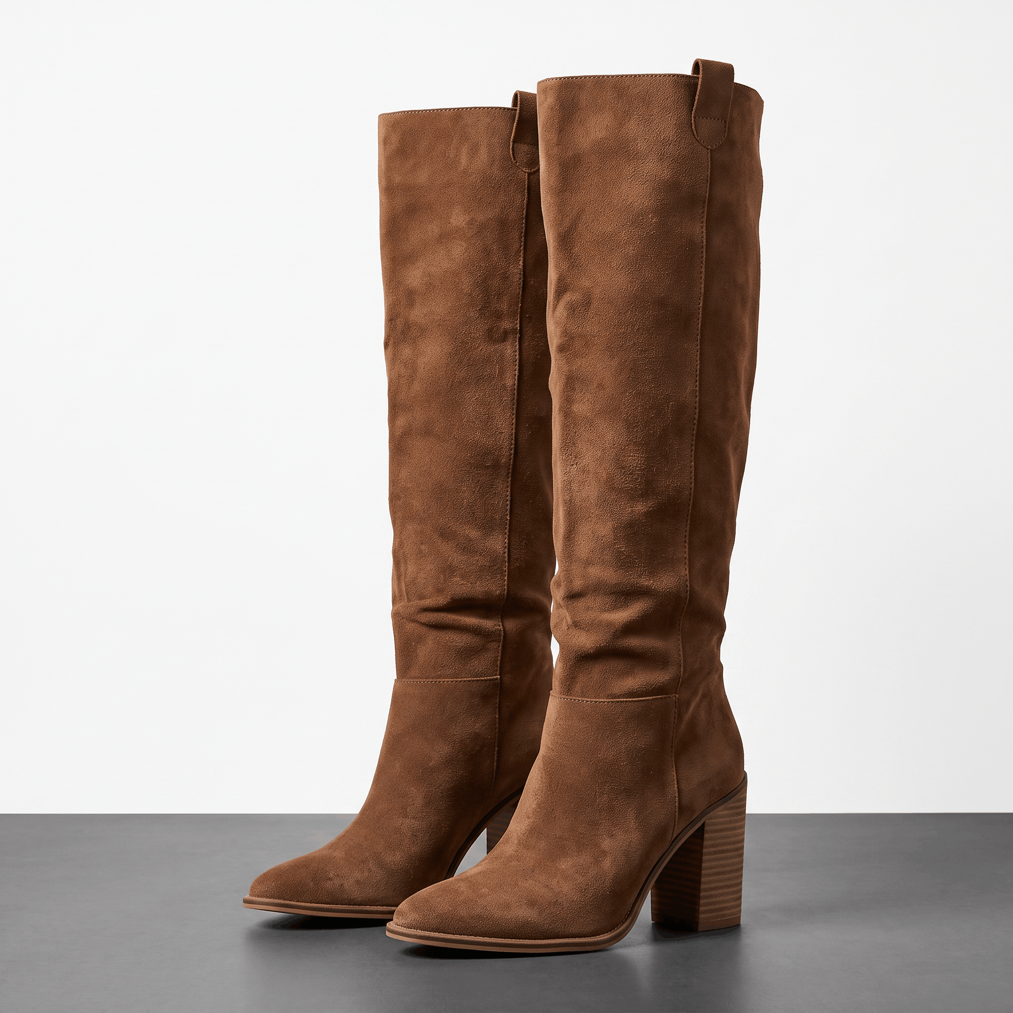Valeria Premium-Leather Knee-High Boots – Contoured Cushioned Supportive Footwear