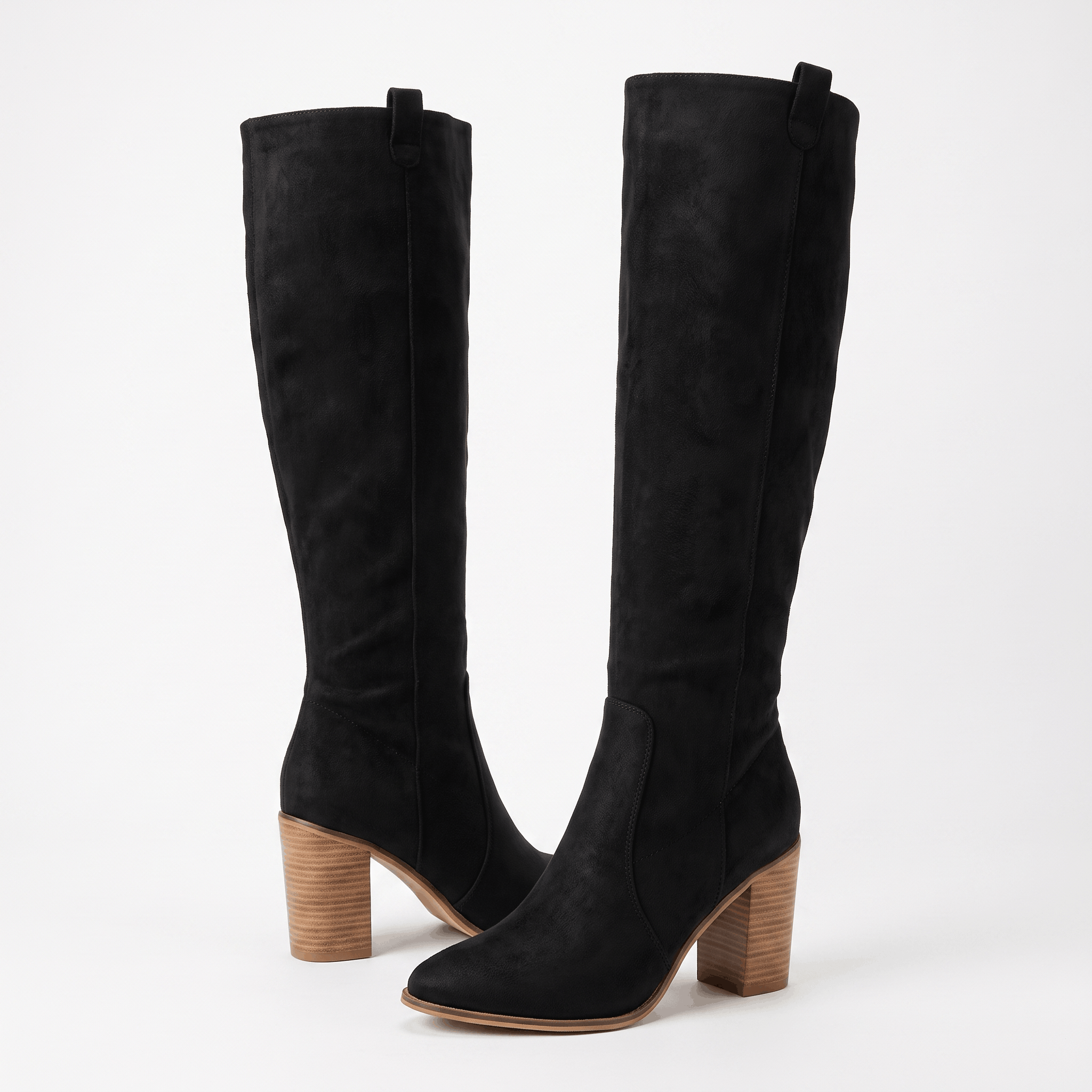 Valeria Premium-Leather Knee-High Boots – Contoured Cushioned Supportive Footwear