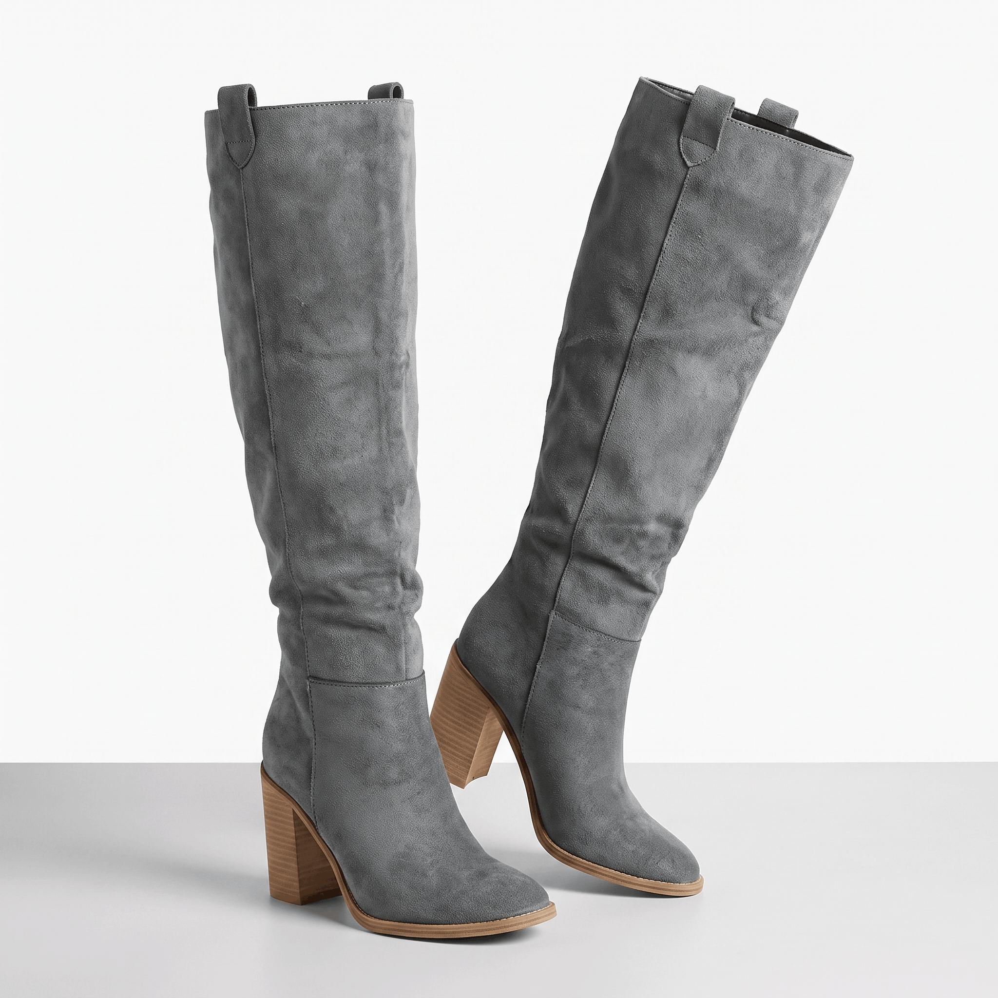 Valeria Premium-Leather Knee-High Boots – Contoured Cushioned Supportive Footwear
