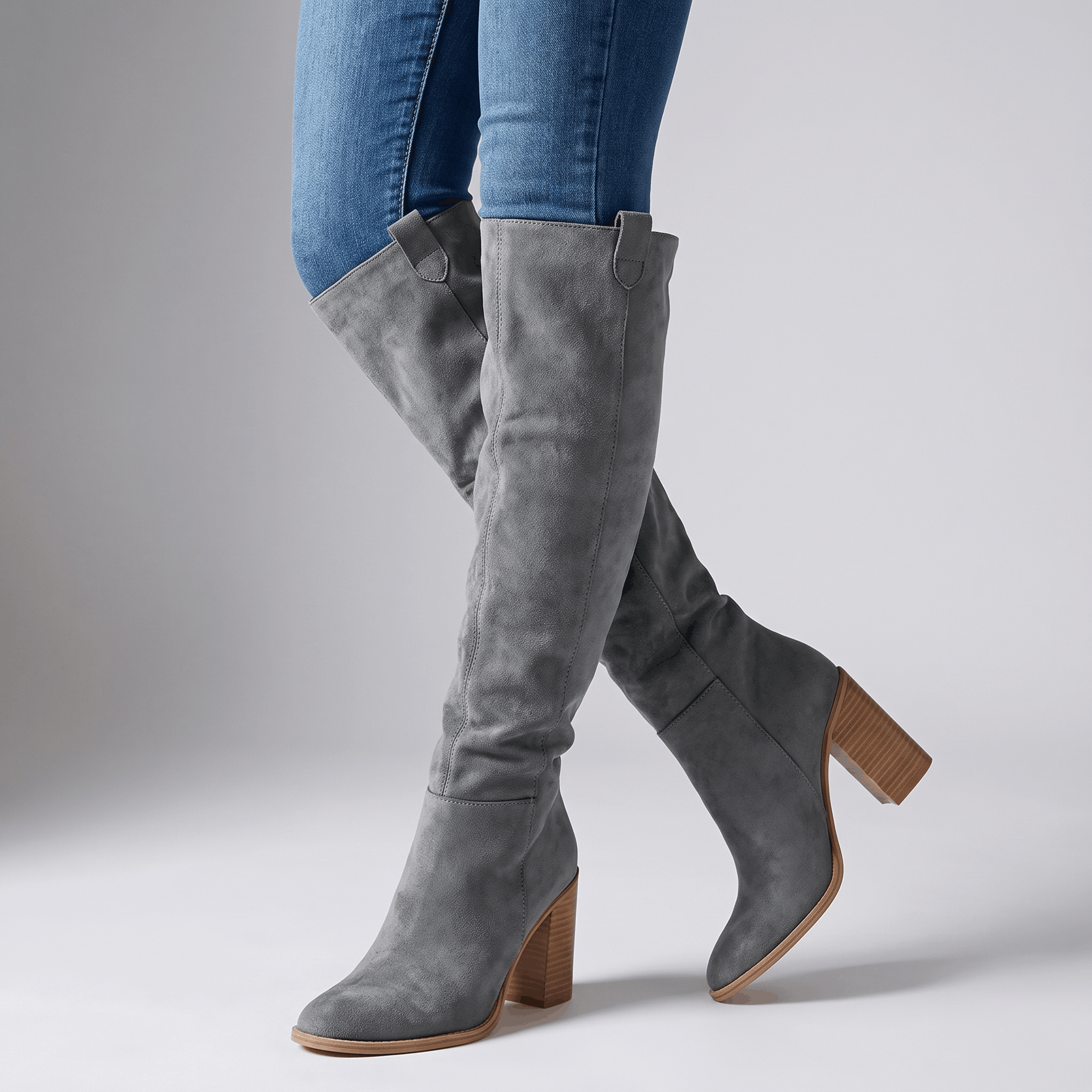 Valeria Premium-Leather Knee-High Boots – Contoured Cushioned Supportive Footwear