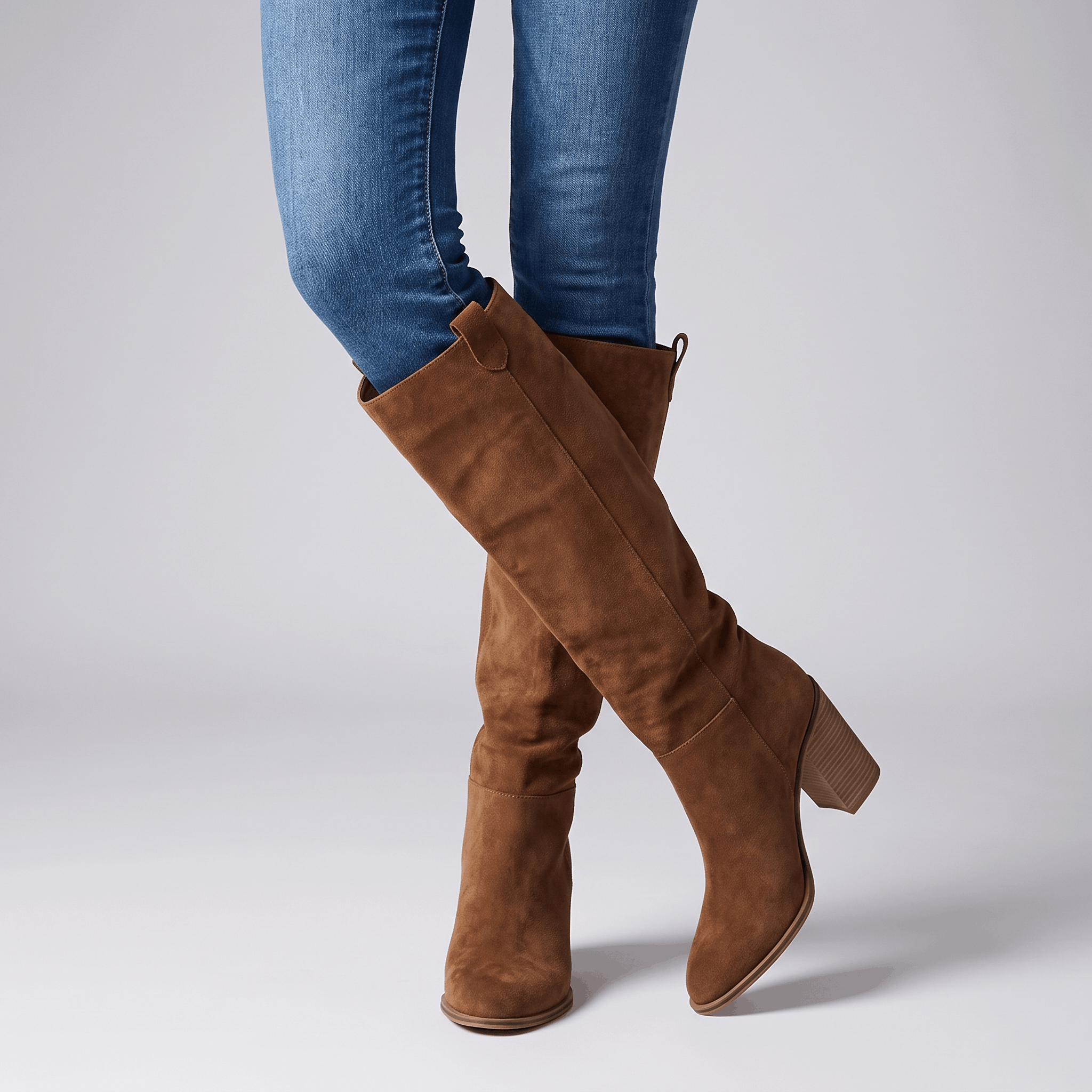 Valeria Premium-Leather Knee-High Boots – Contoured Cushioned Supportive Footwear