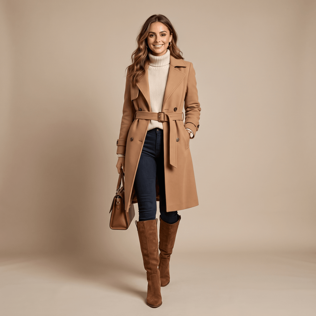 Valeria Premium-Leather Knee-High Boots – Contoured Cushioned Supportive Footwear