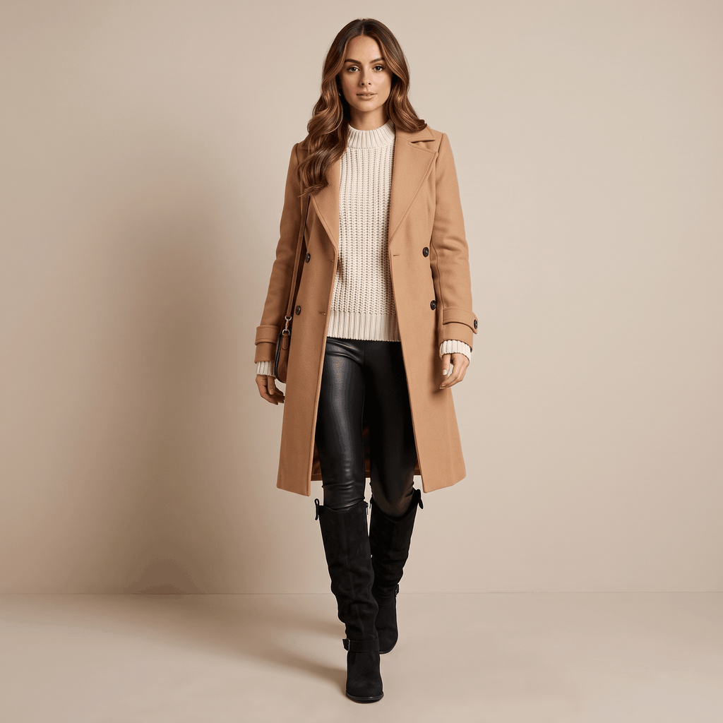 Aria Slouch-Shaft Knee-High Boots – Flat-Heel Adjustable-Strap Lined Footwear