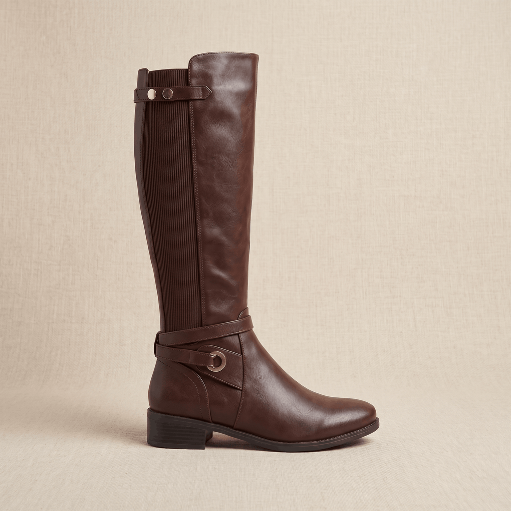 Selene Sleek-Leather Ankle Boots – Supportive Contoured Everyday Footwear