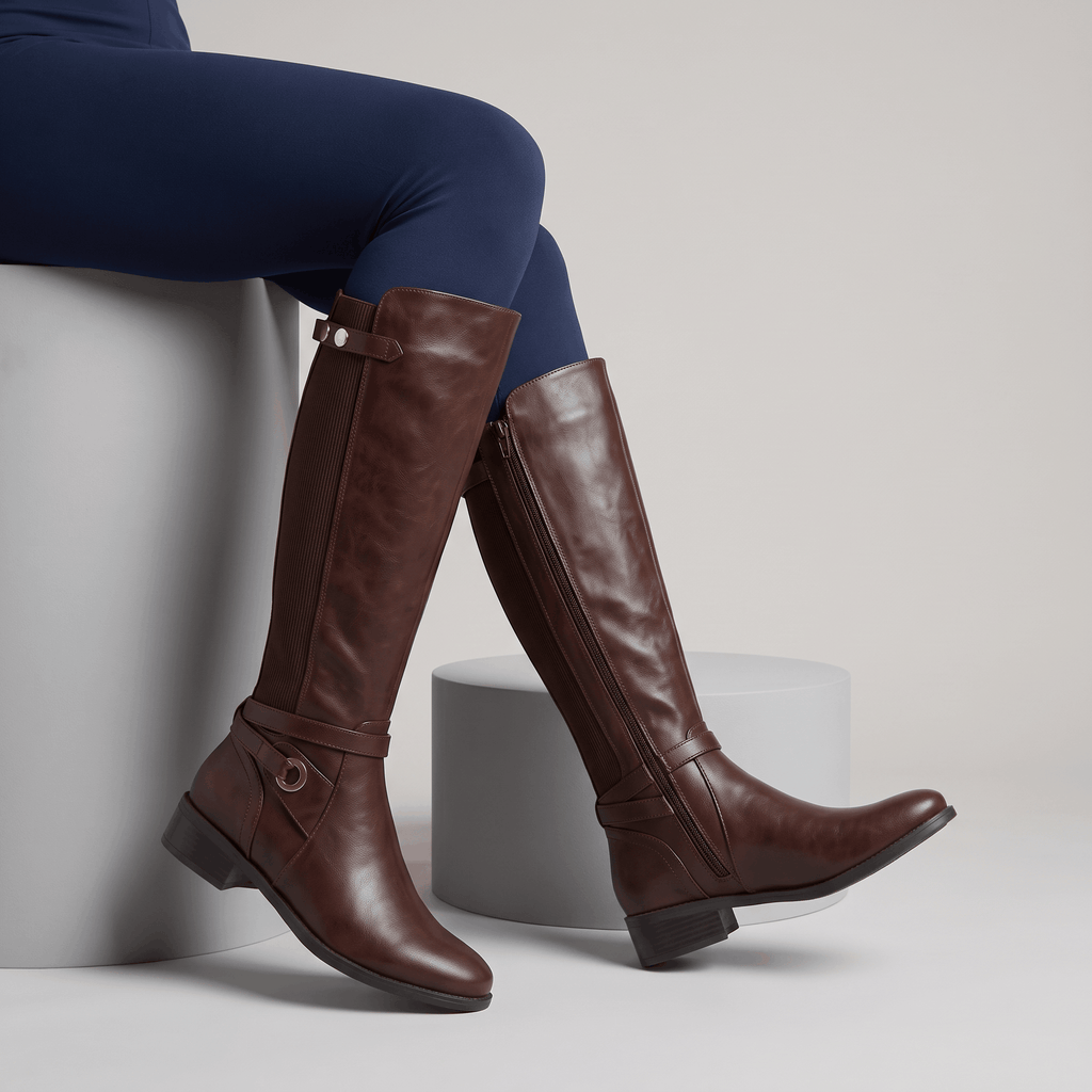 Selene Sleek-Leather Ankle Boots – Supportive Contoured Everyday Footwear