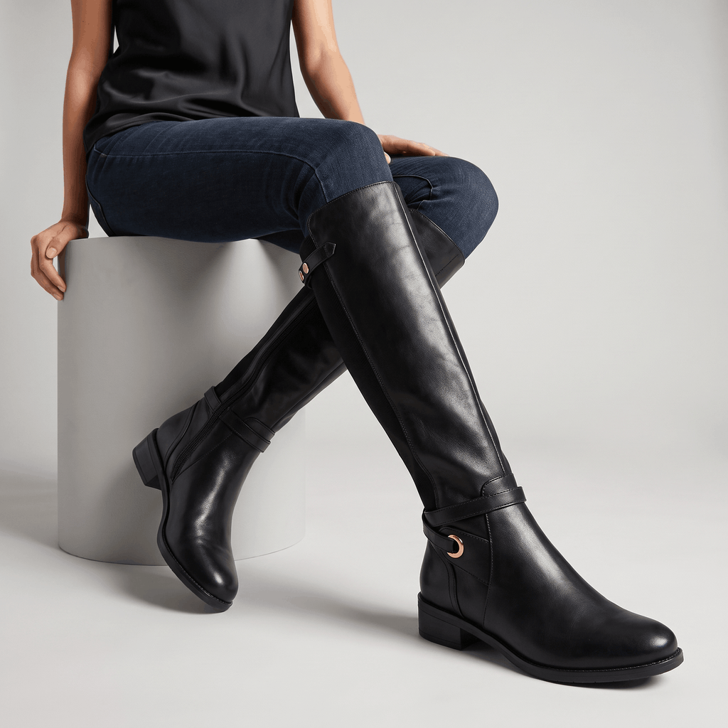 Selene Sleek-Leather Ankle Boots – Supportive Contoured Everyday Footwear