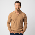 Lorenzo Brushed Merino Wool Polo – Open-Collar Slim-Fit Layering Knitwear