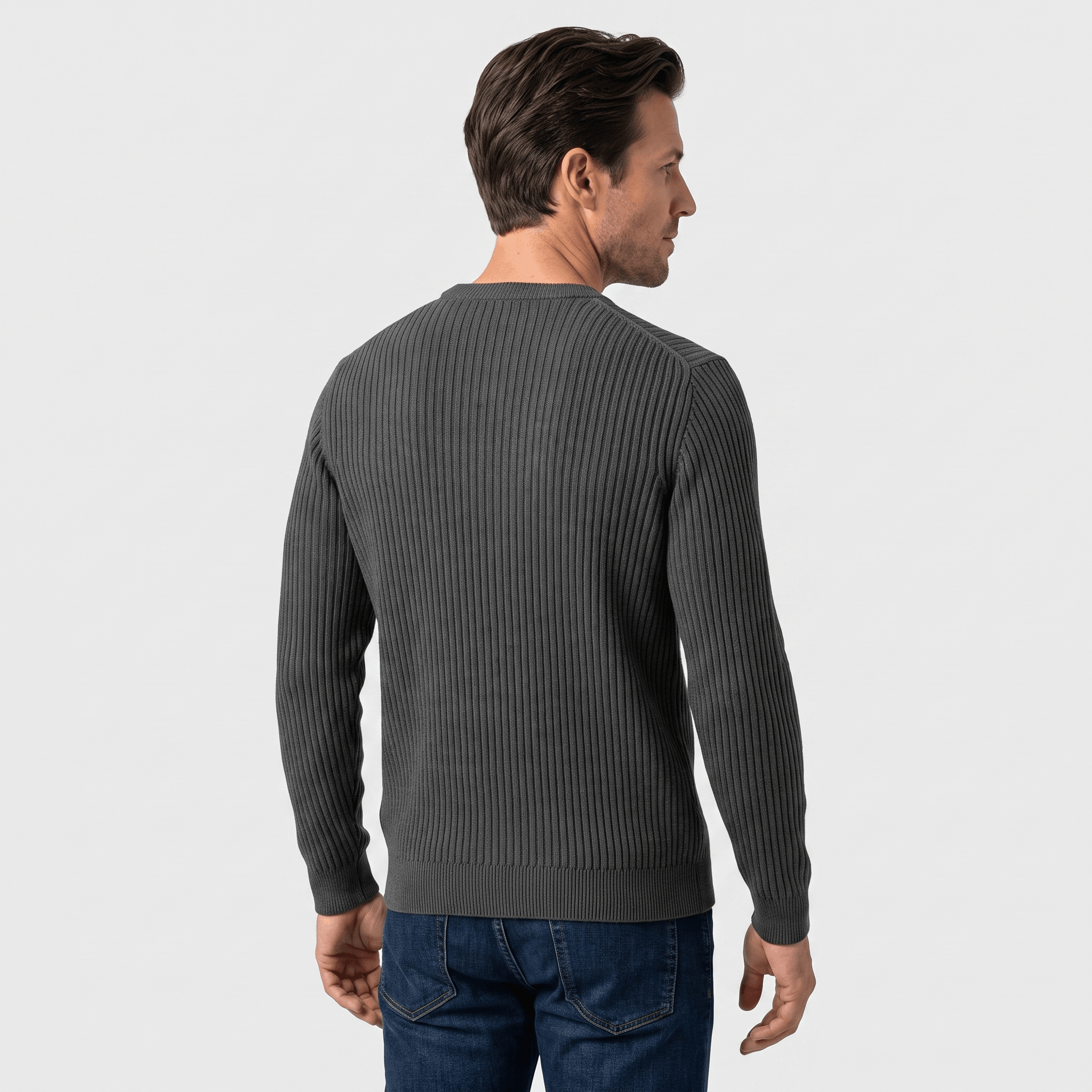 Marco Cotton-Blend Sweater – Ribbed-Texture Versatile Everyday Pullover