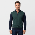 Flavio Stretch-Cotton Half-Zip Sweater – Ribbed-Collar Layering Regular-Fit Pullover