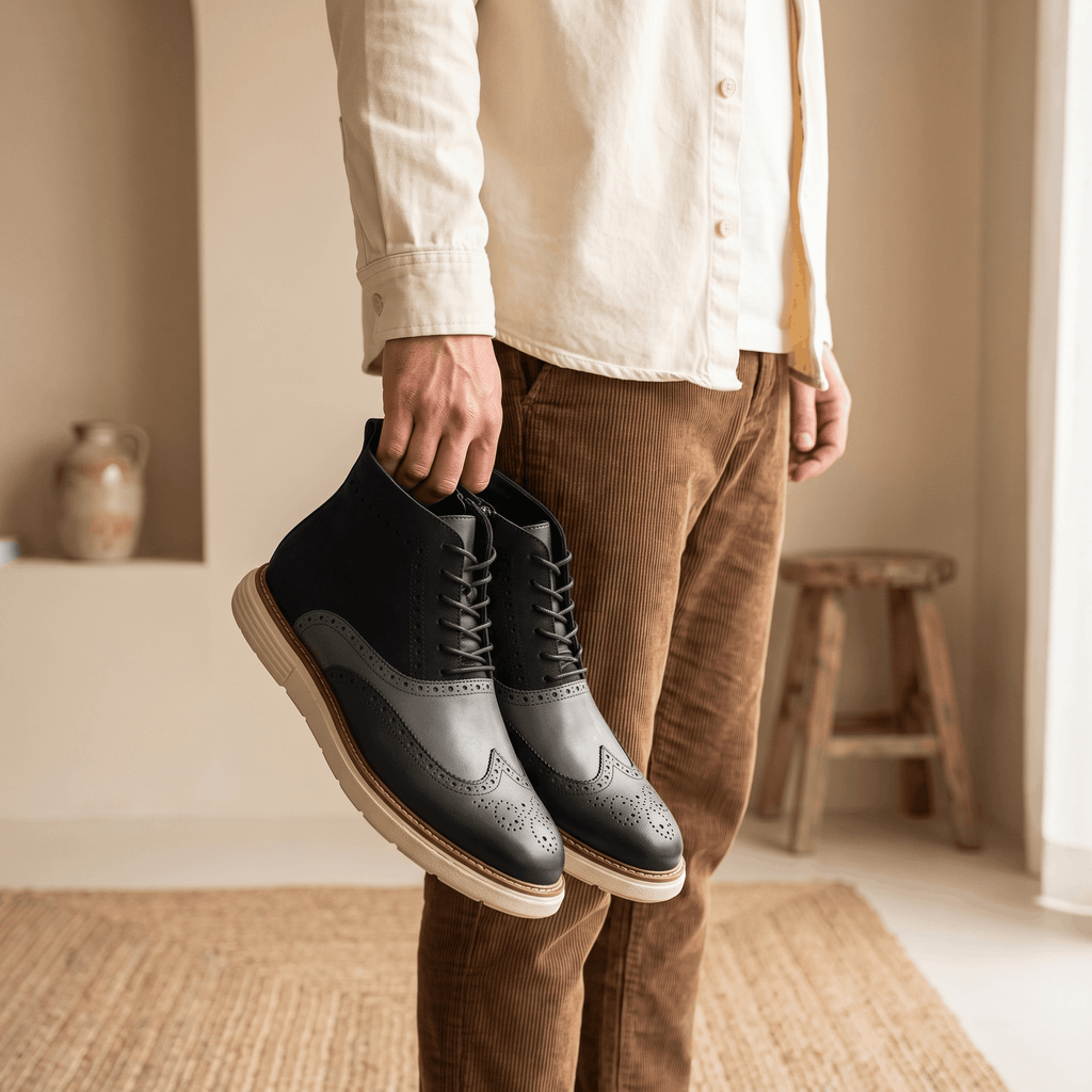 Ciro Leather Boots – Rugged Lace-Up Everyday Footwear