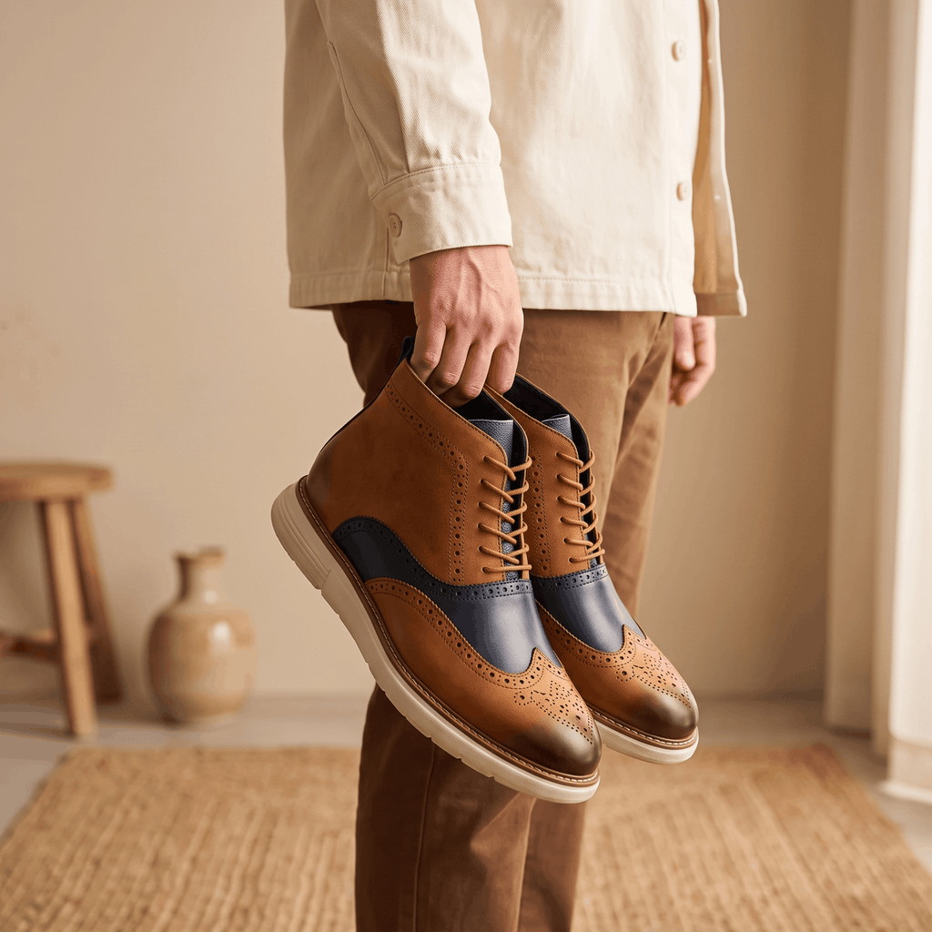 Ciro Leather Boots – Rugged Lace-Up Everyday Footwear