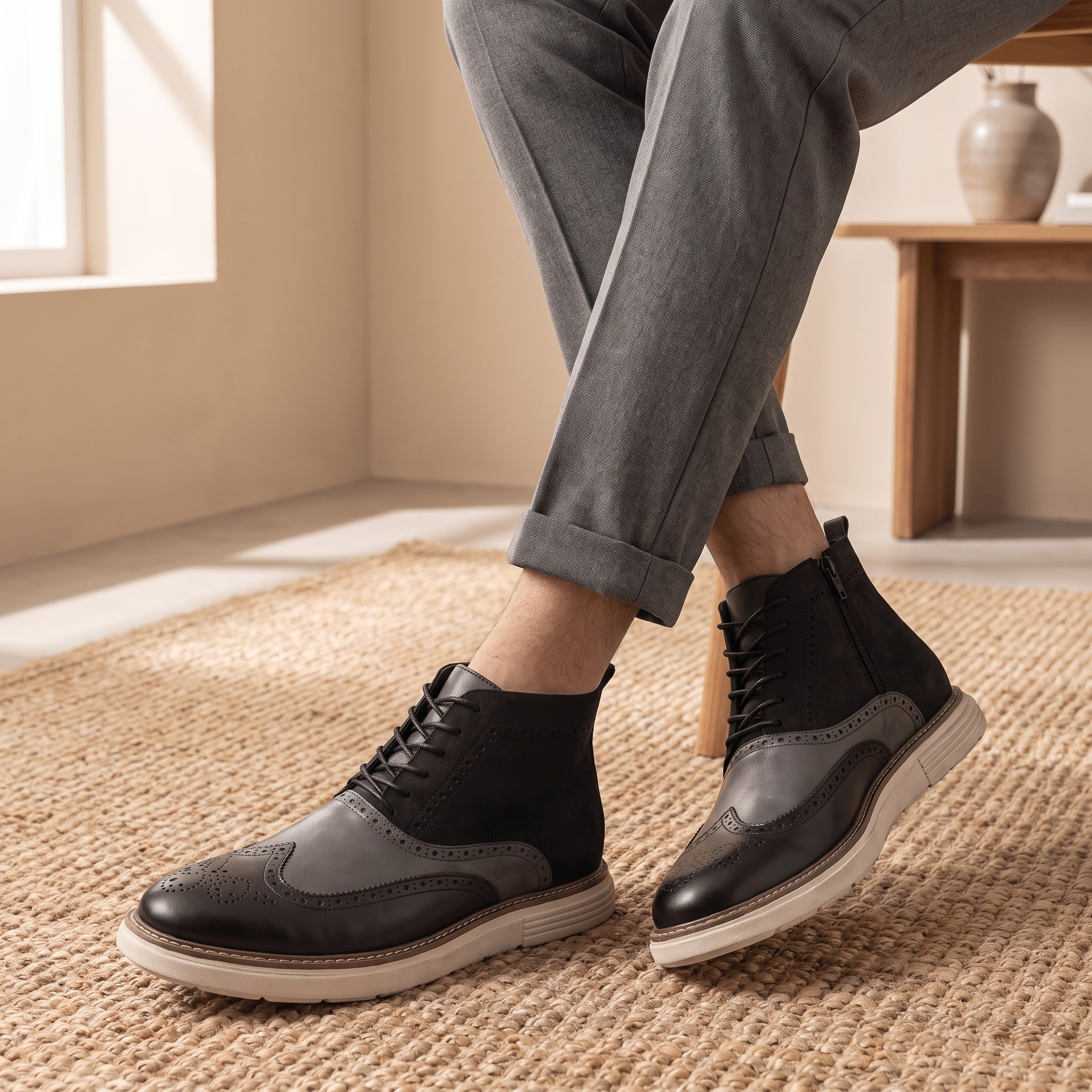 Ciro Leather Boots – Rugged Lace-Up Everyday Footwear