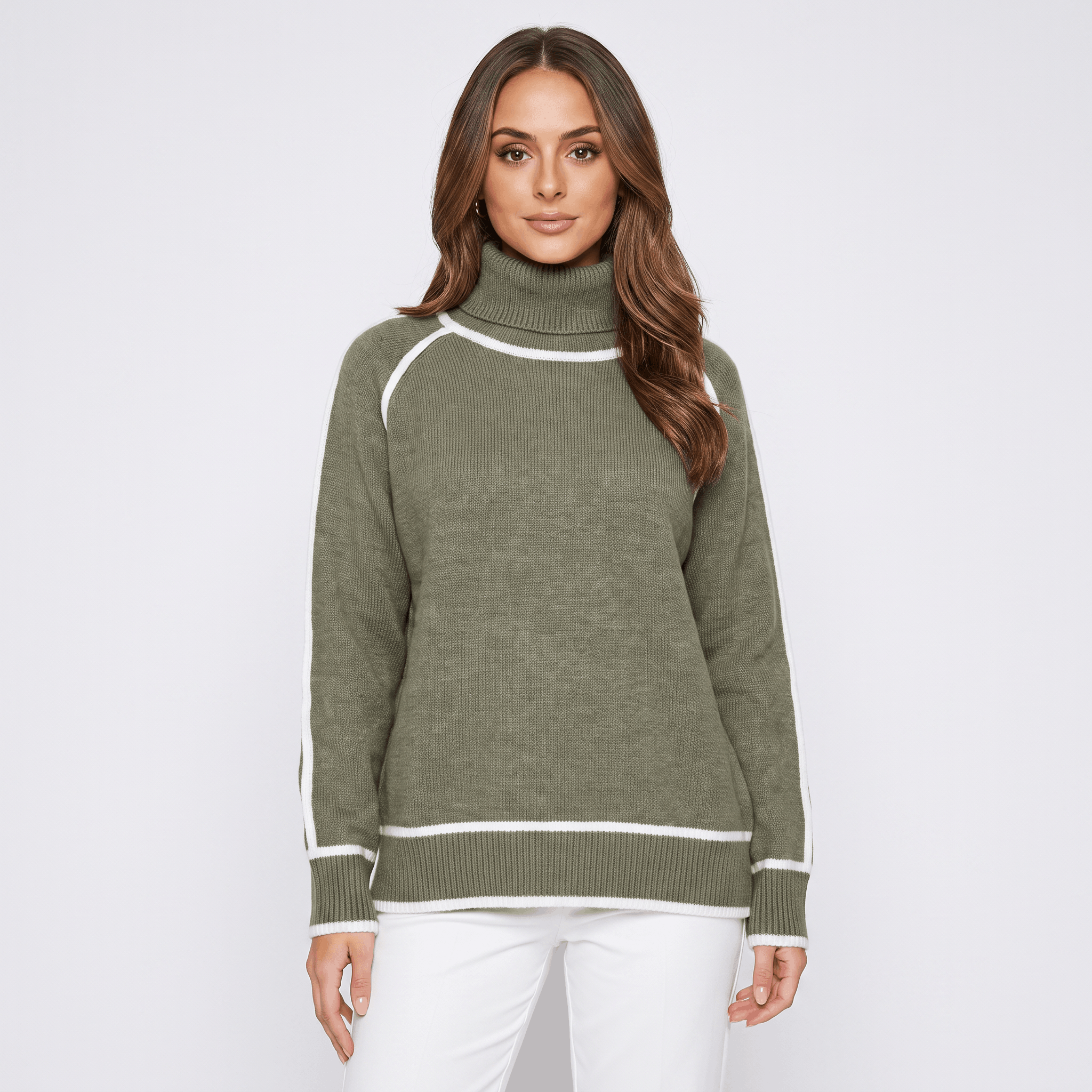 Emely Fleece-Lined Crew Neck Sweater – Warm Cozy Everyday Knitwear