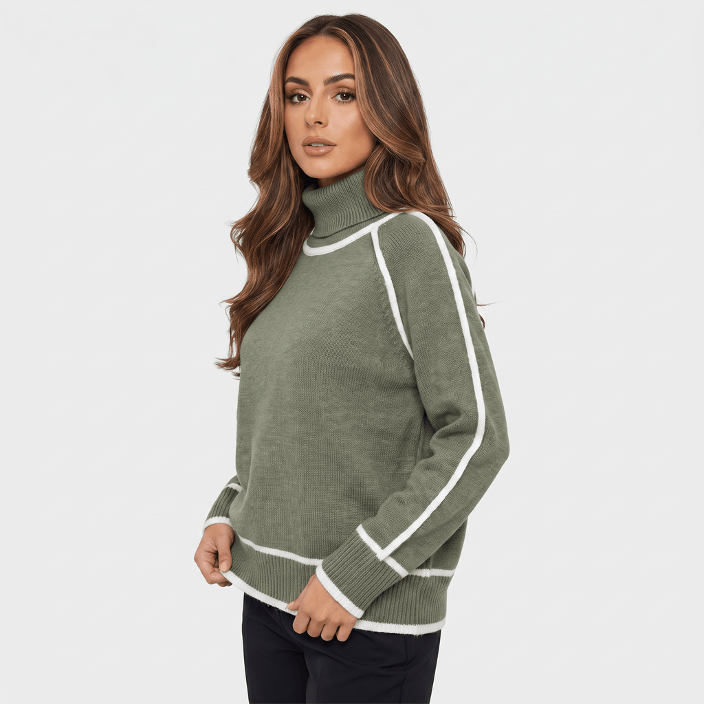 Emely Fleece-Lined Crew Neck Sweater – Warm Cozy Everyday Knitwear