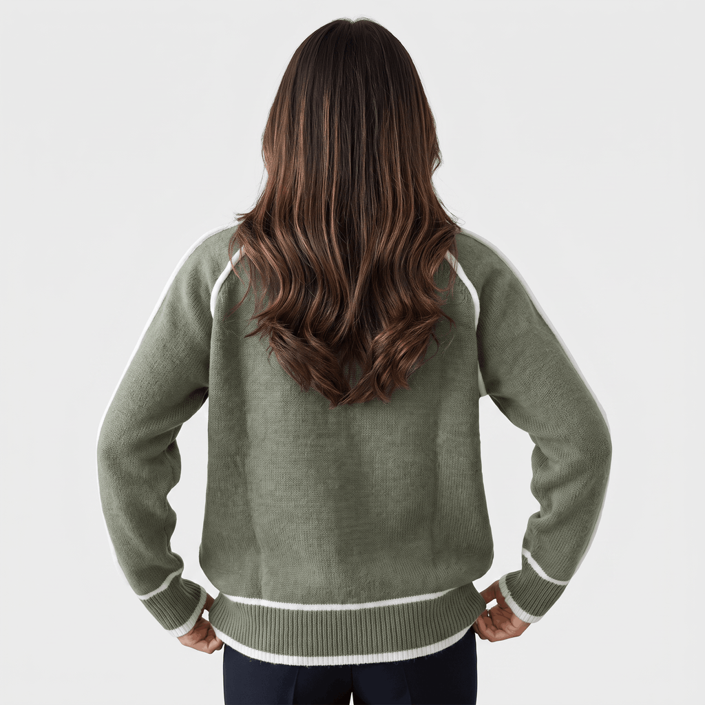 Emely Fleece-Lined Crew Neck Sweater – Warm Cozy Everyday Knitwear