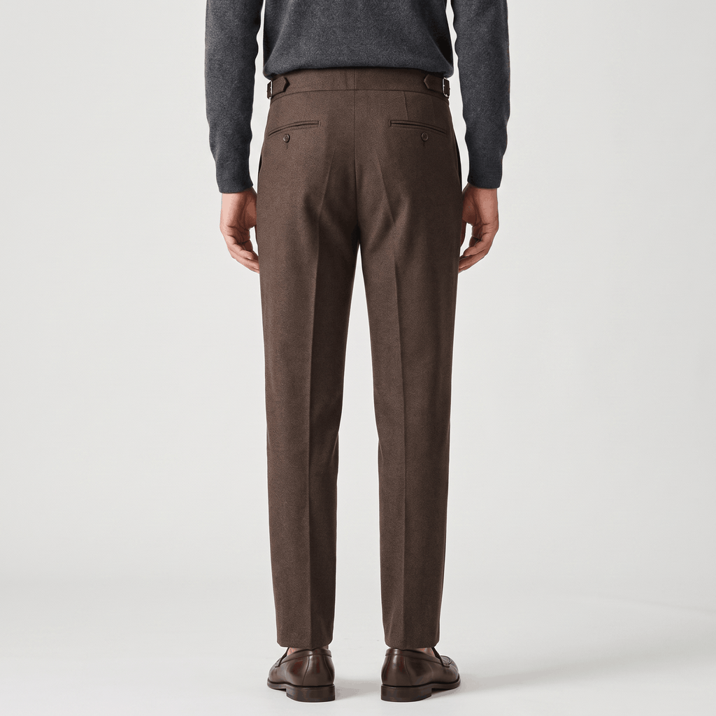 Valenciano Wool Blend Trousers – Classic Straight-Leg Business Pants