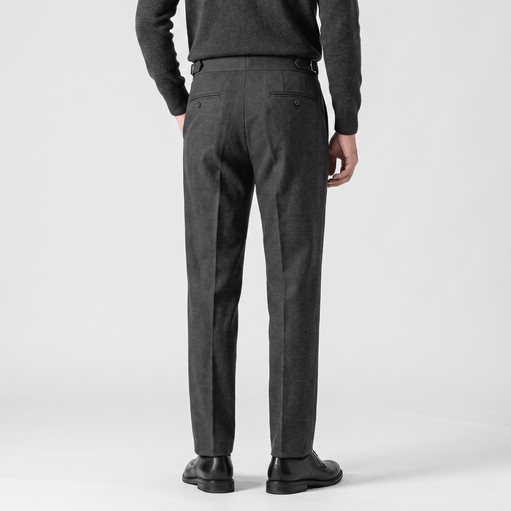Valenciano Wool Blend Trousers – Classic Straight-Leg Business Pants