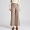 Vicky Wool Blend Trousers – Stretch High-Rise Wide-Leg Pants