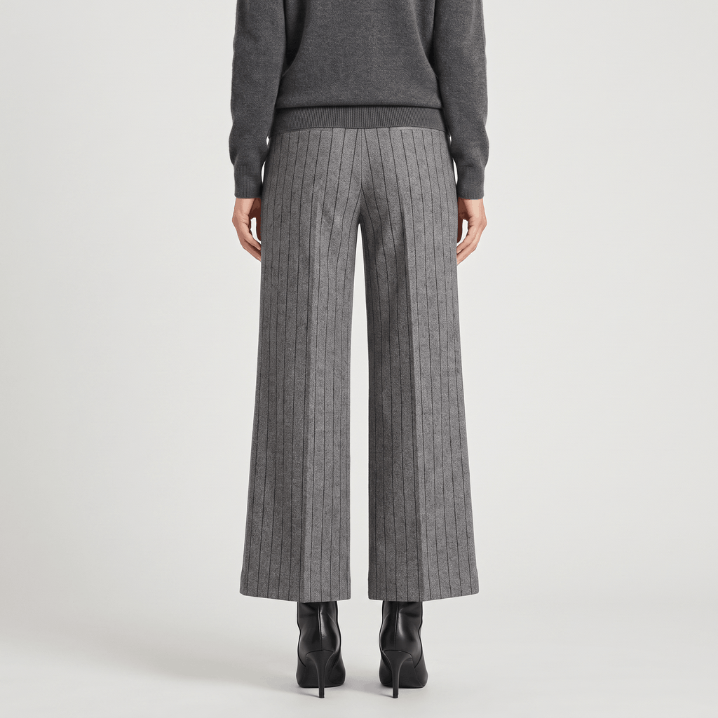 Charise Wool Blend Trousers – Wide-Leg Pocketed Winter Pants
