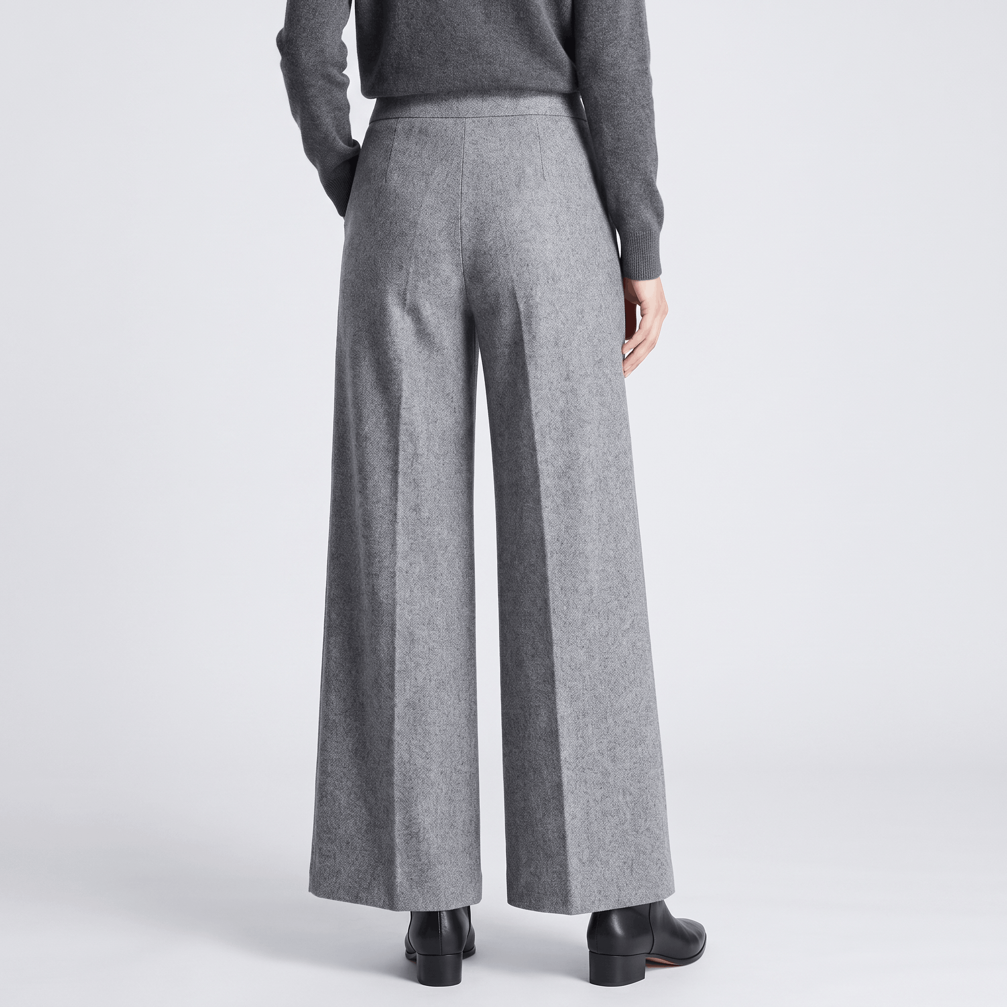 Charise Wool Blend Trousers – Wide-Leg Pocketed Winter Pants
