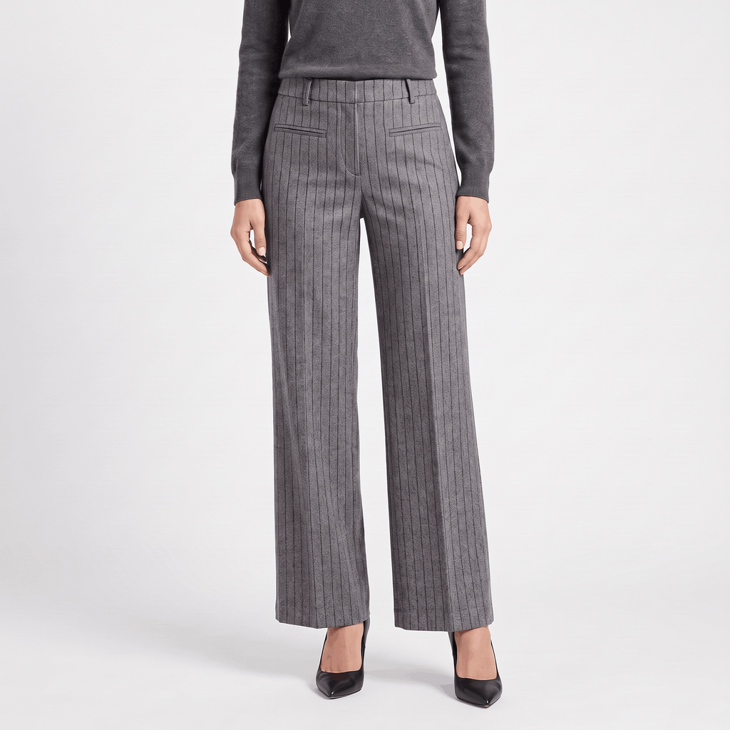 Charise Wool Blend Trousers – Wide-Leg Pocketed Winter Pants
