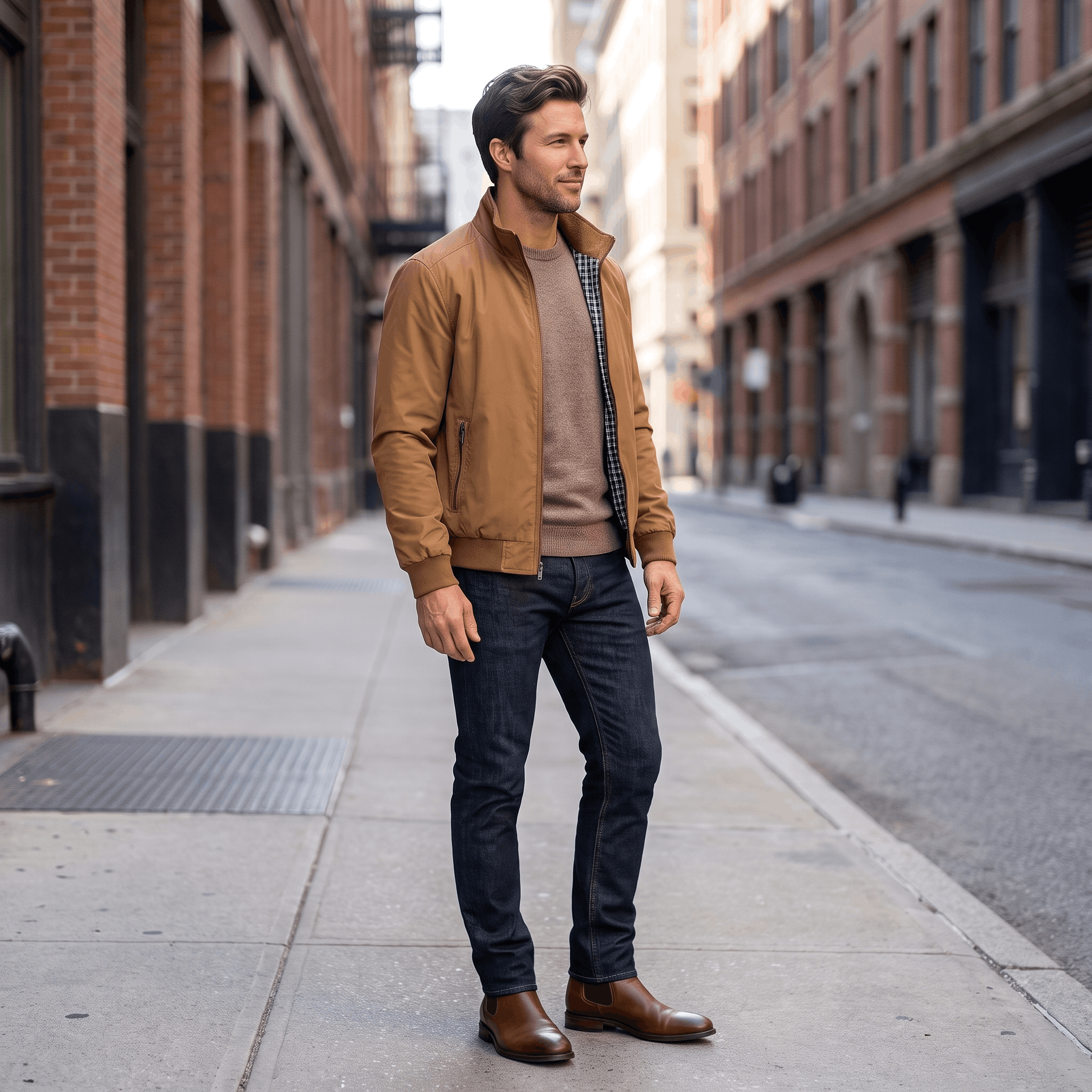 Rowan Lightweight Bomber Jacket – Stand Collar Zip-Up Everyday Outerwear