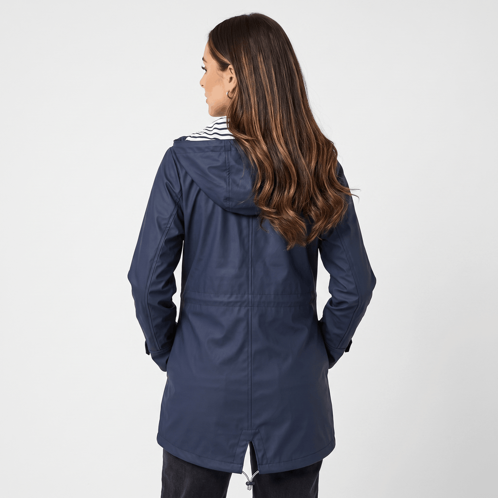 Sherlyn Hooded Rain Jacket – Drawcord Waterproof Packable Shell
