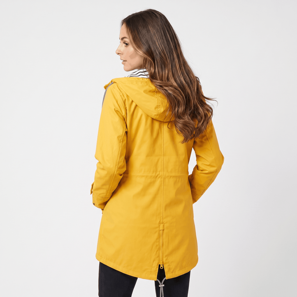 Sherlyn Hooded Rain Jacket – Drawcord Waterproof Packable Shell