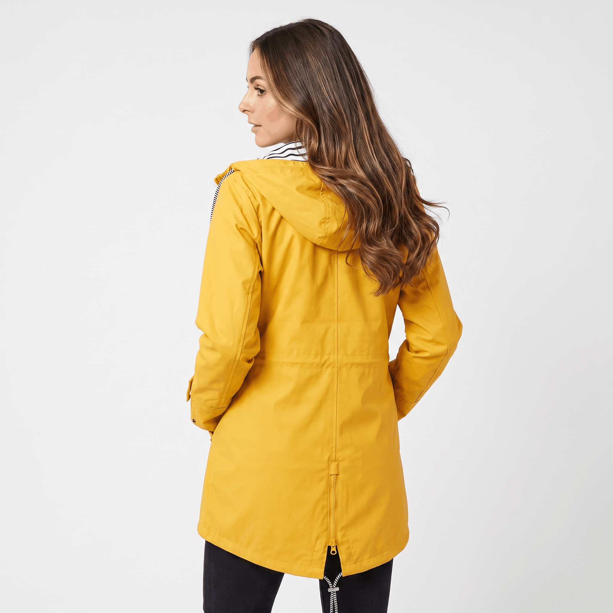 Sherlyn Hooded Rain Jacket – Drawcord Waterproof Packable Shell