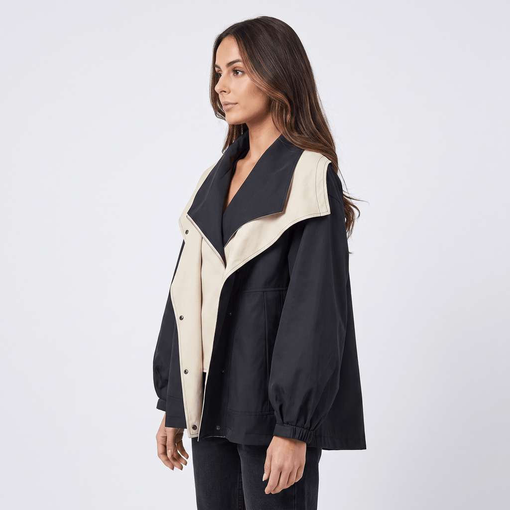 Amara Windproof Jacket – Sleek Tailored Versatile Hooded Outerwear