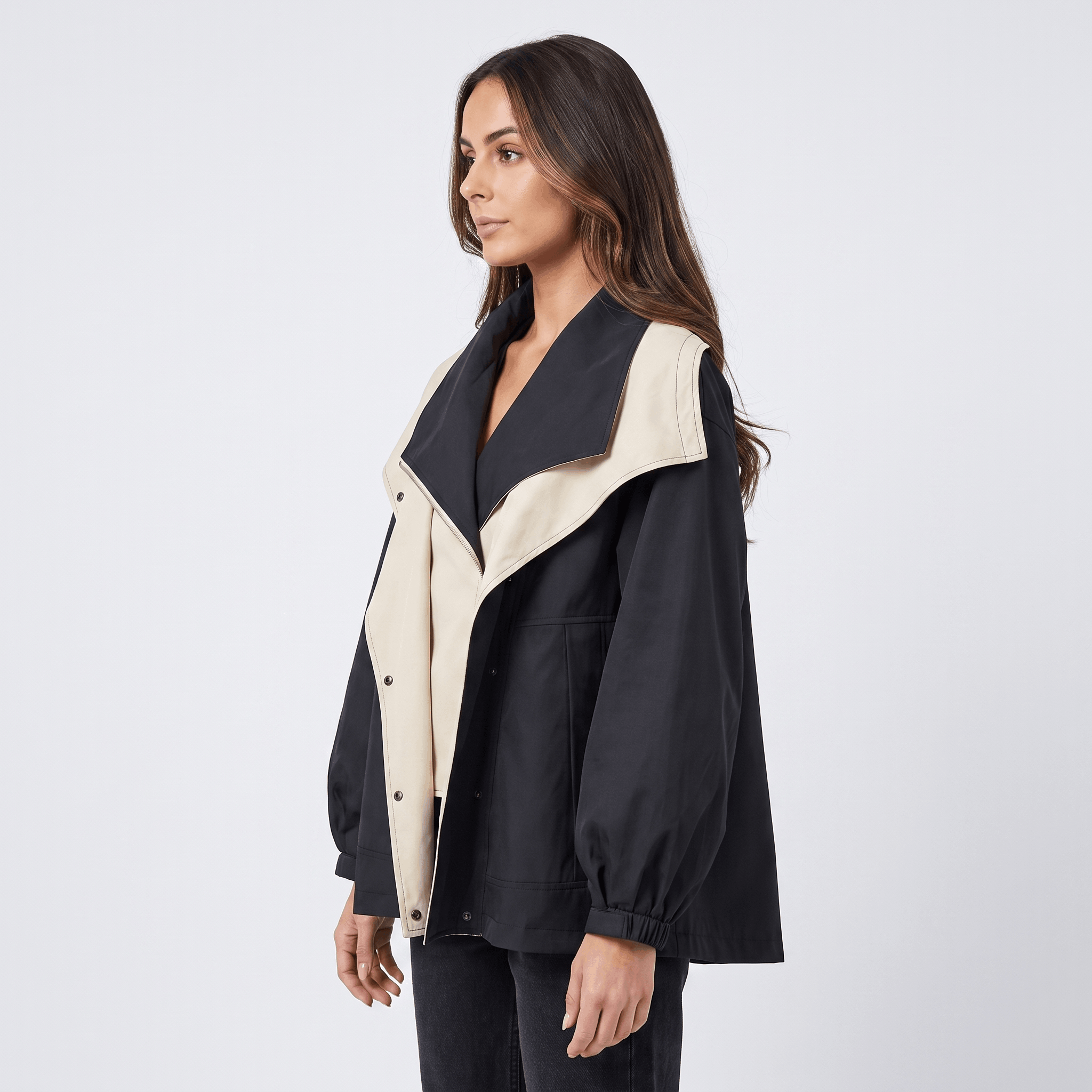 Amara Windproof Jacket – Sleek Tailored Versatile Hooded Outerwear