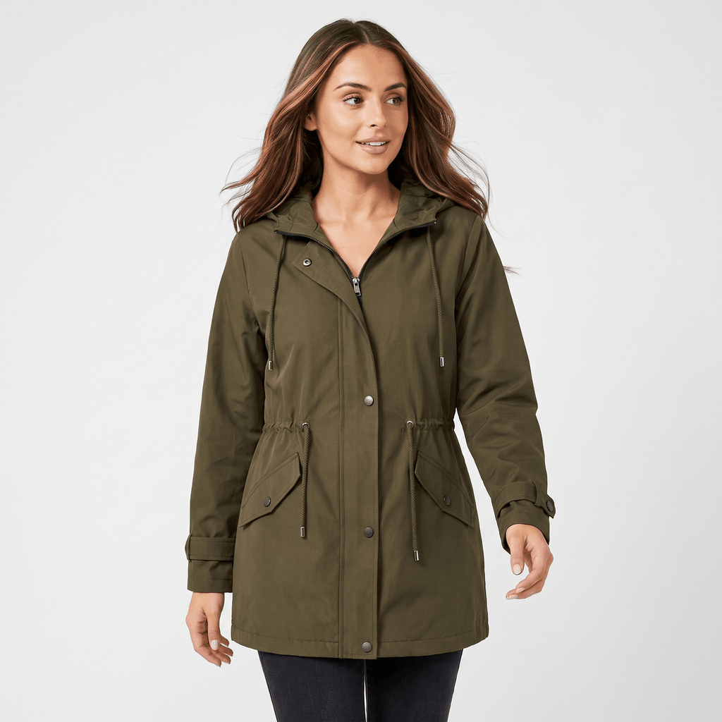 Ezra Hooded Rain Jacket – Short Sleek Water-Resistant Outerwear