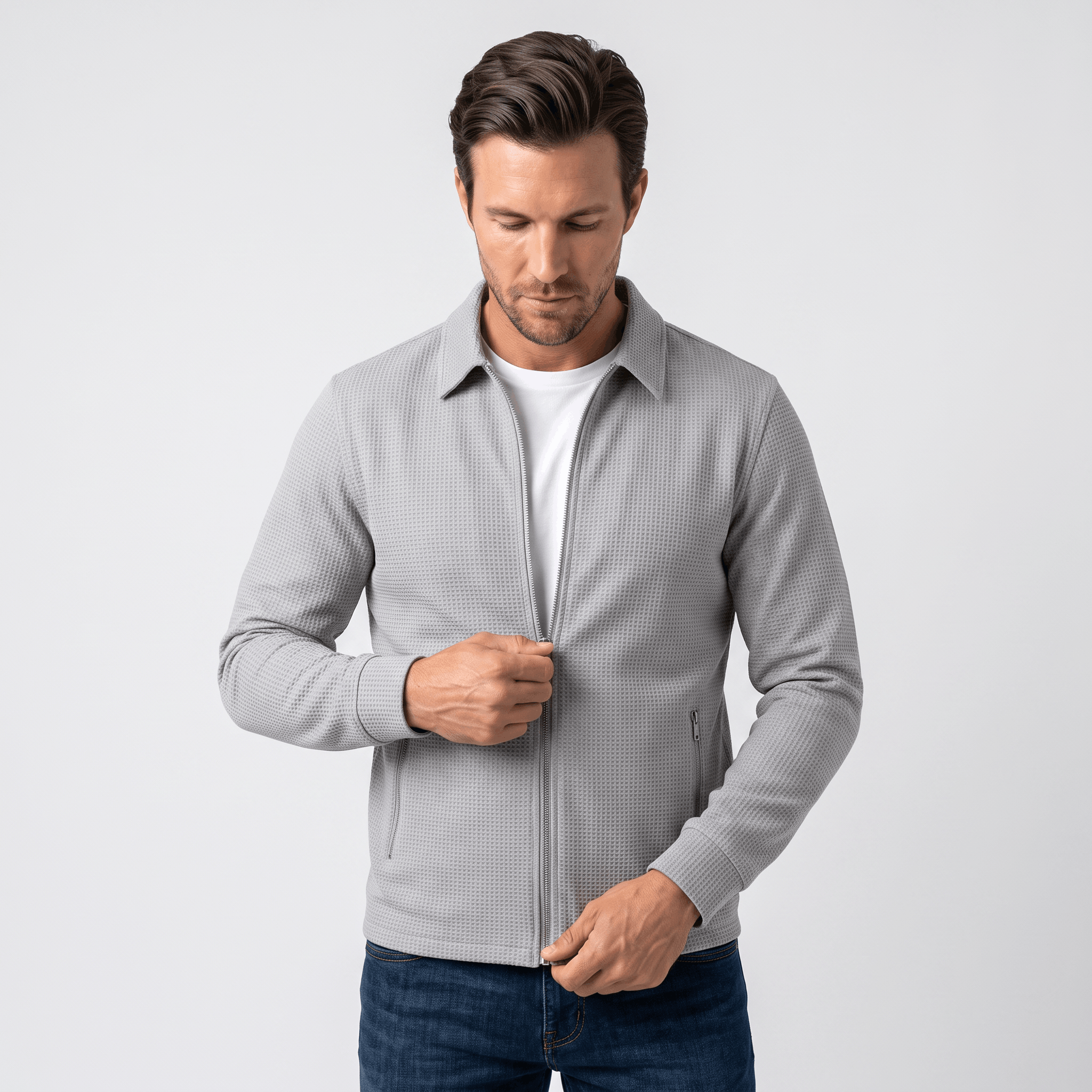 Cyrus Loose-Fit Zip-Up Jacket – Relaxed Casual Everyday Outerwear