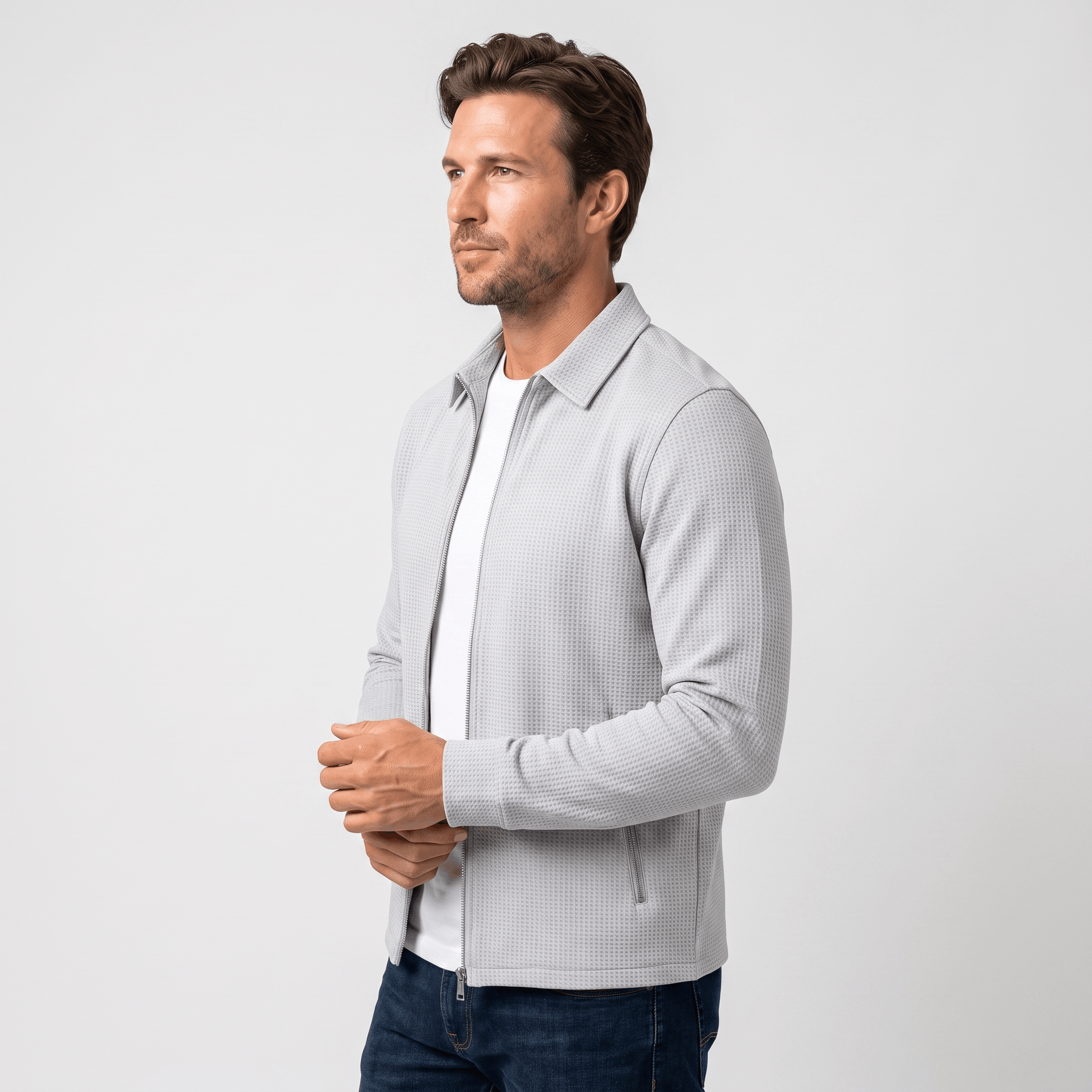 Cyrus Loose-Fit Zip-Up Jacket – Relaxed Casual Everyday Outerwear