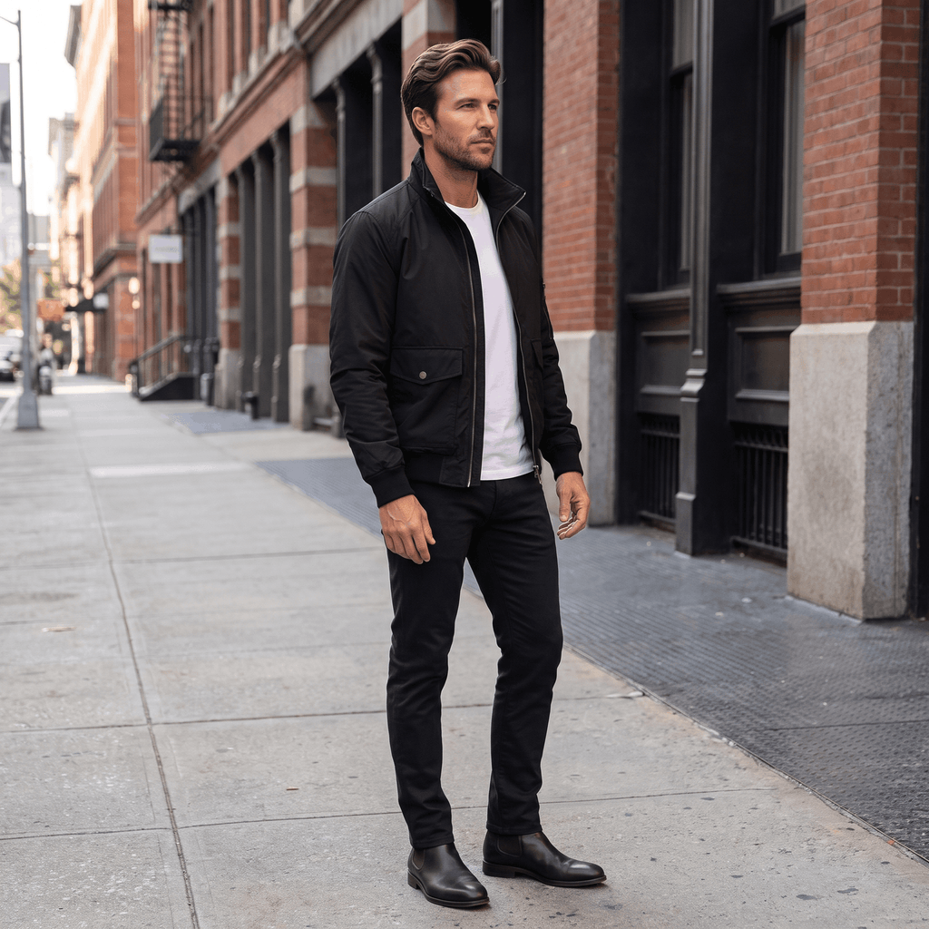 Brion Lightweight Bomber Jacket – Stand Collar Flap-Pocket Everyday Outerwear