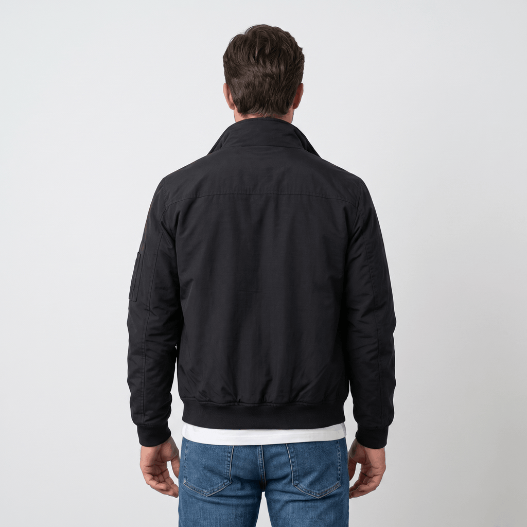 Brion Lightweight Bomber Jacket – Stand Collar Flap-Pocket Everyday Outerwear