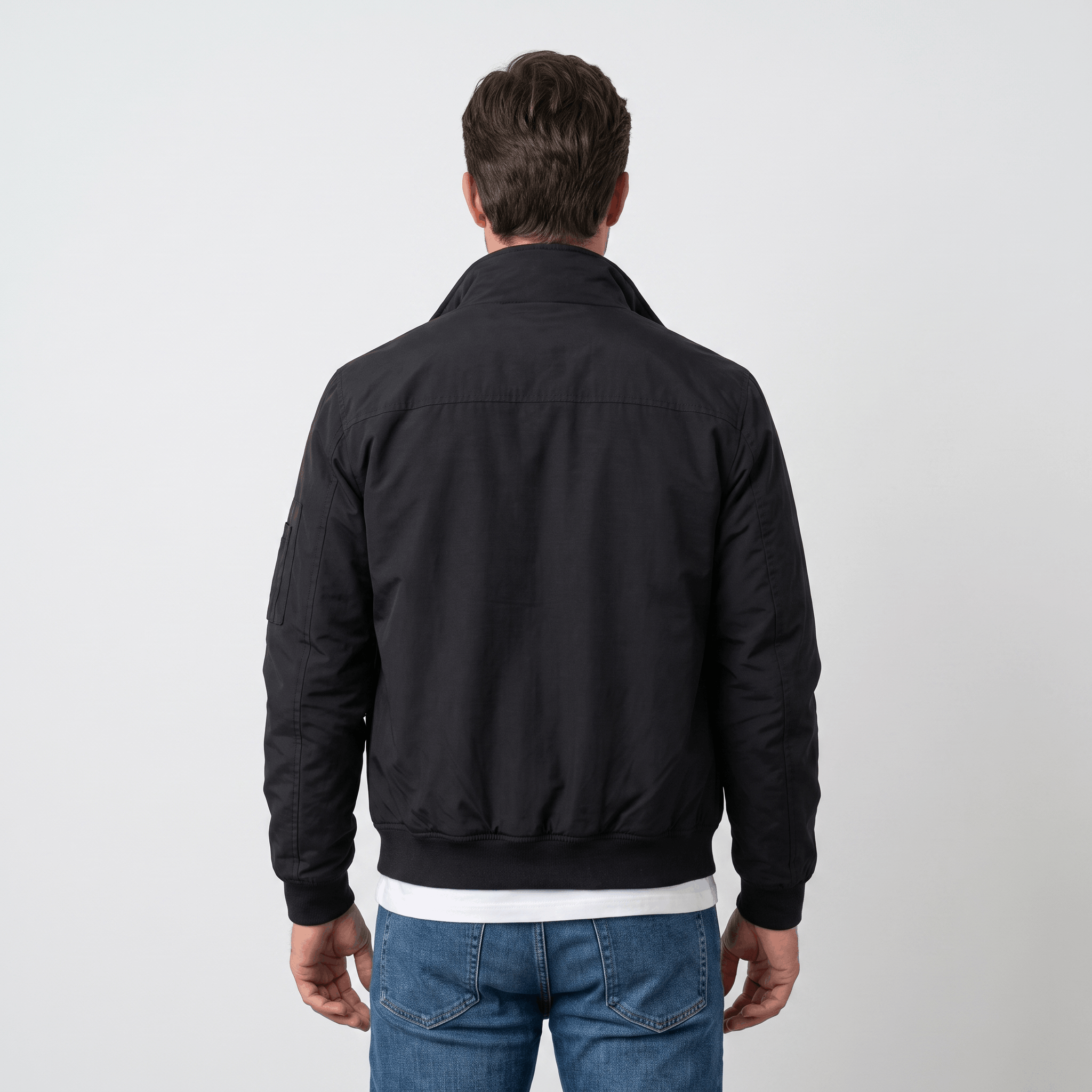 Brion Lightweight Bomber Jacket – Stand Collar Flap-Pocket Everyday Outerwear