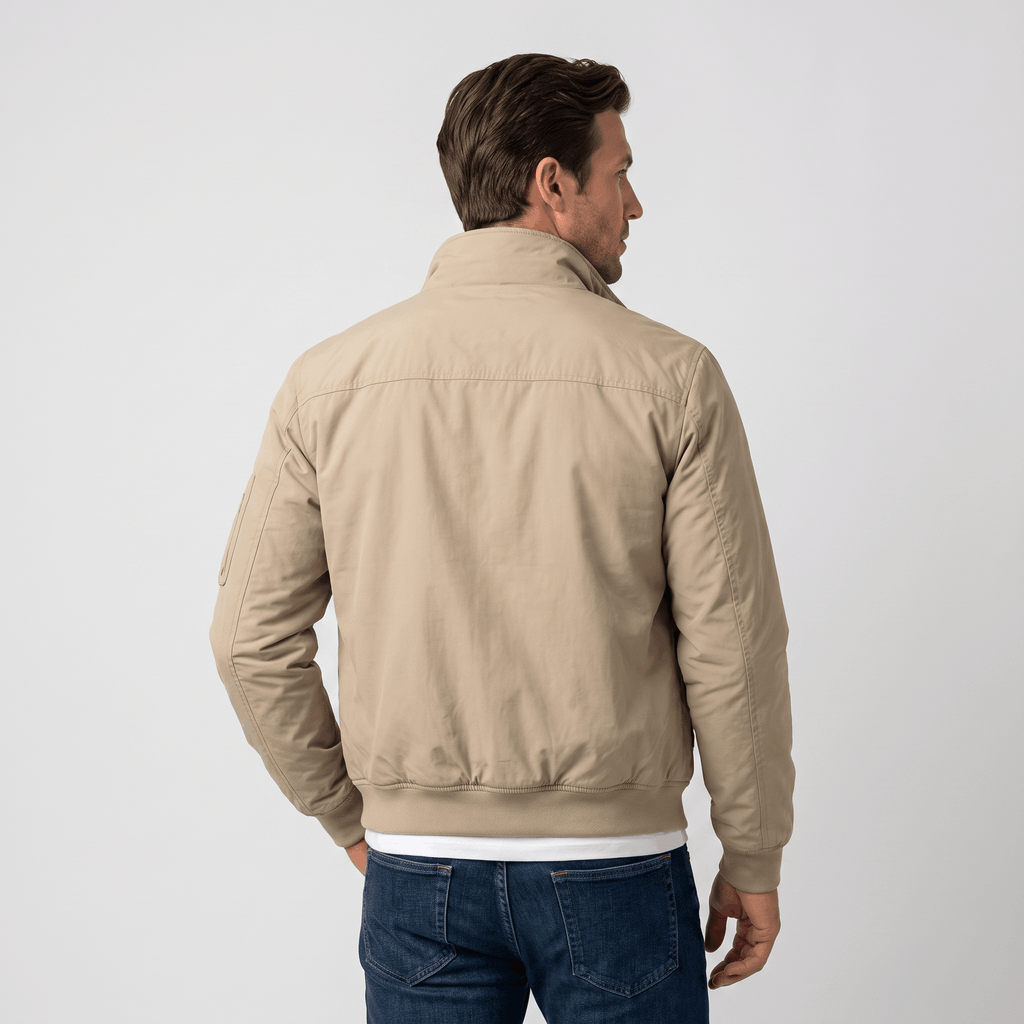 Brion Lightweight Bomber Jacket – Stand Collar Flap-Pocket Everyday Outerwear