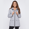Rowanda Hooded Rain Jacket – Drawcord Zip-Front Everyday Outerwear
