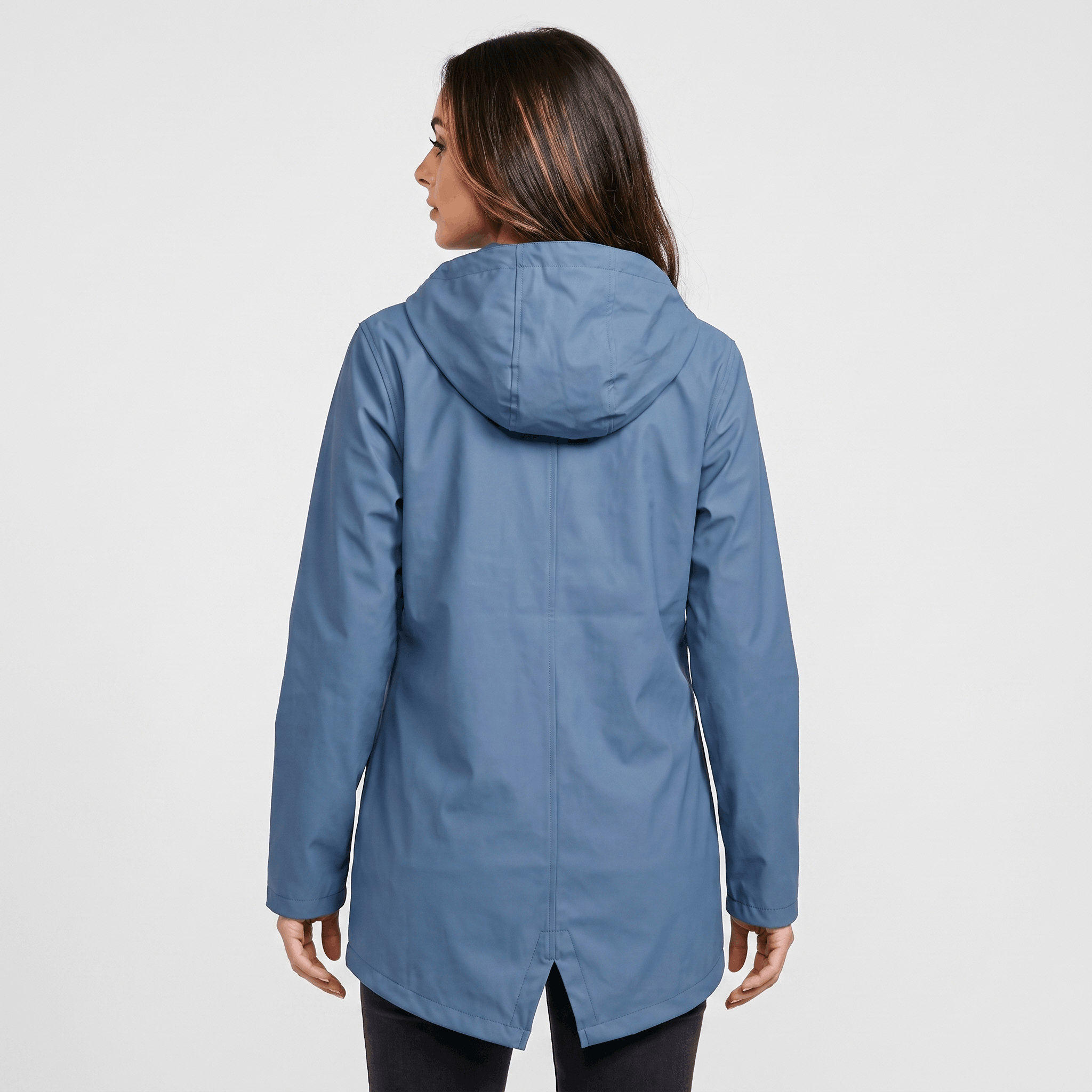 Rowanda Hooded Rain Jacket – Drawcord Zip-Front Everyday Outerwear