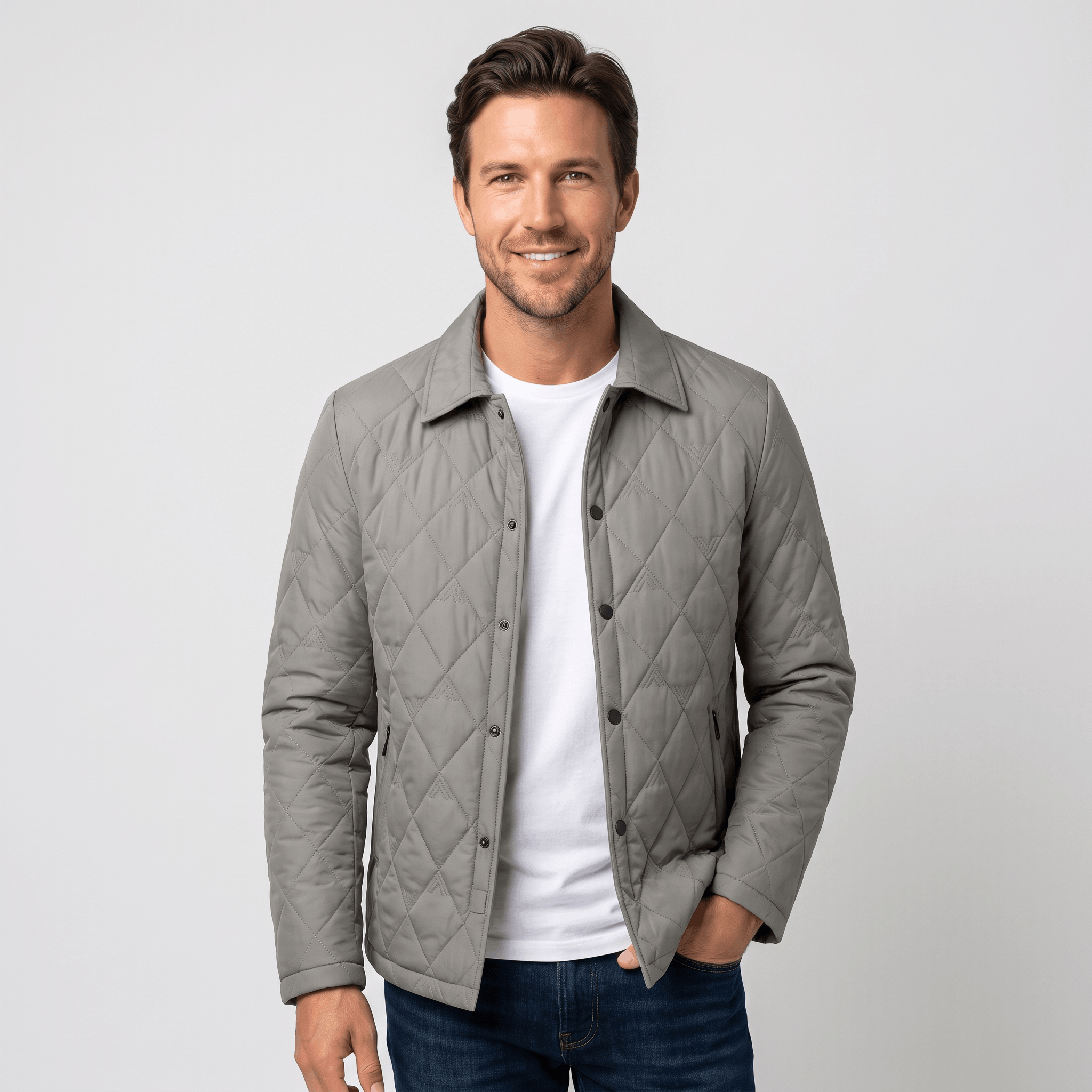 Caleb Diamond Quilted Jacket – Insulated Smart-Casual Everyday Outerwear